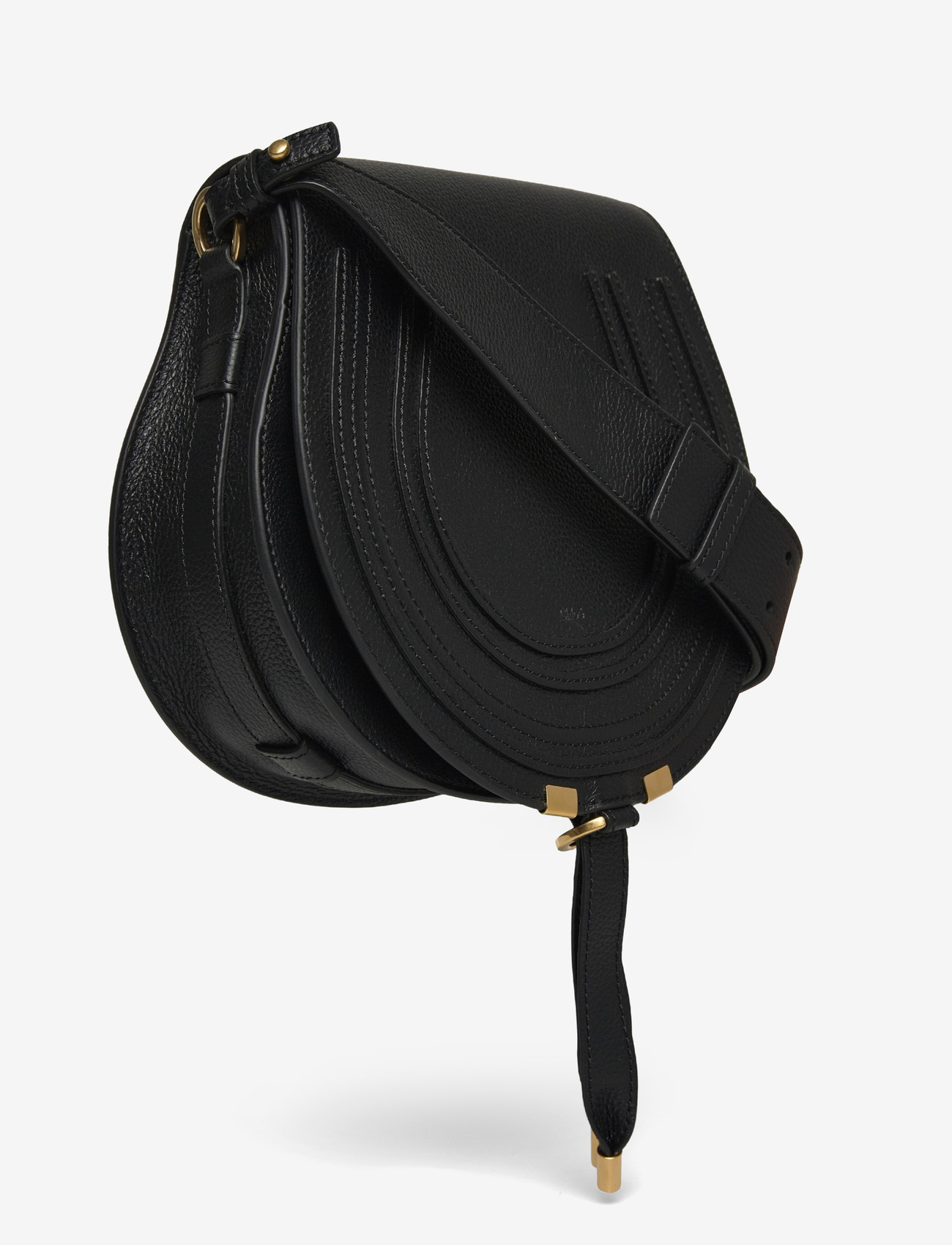 Chloé - Marcie Small Saddle Bag - crossbody bags - black - 2