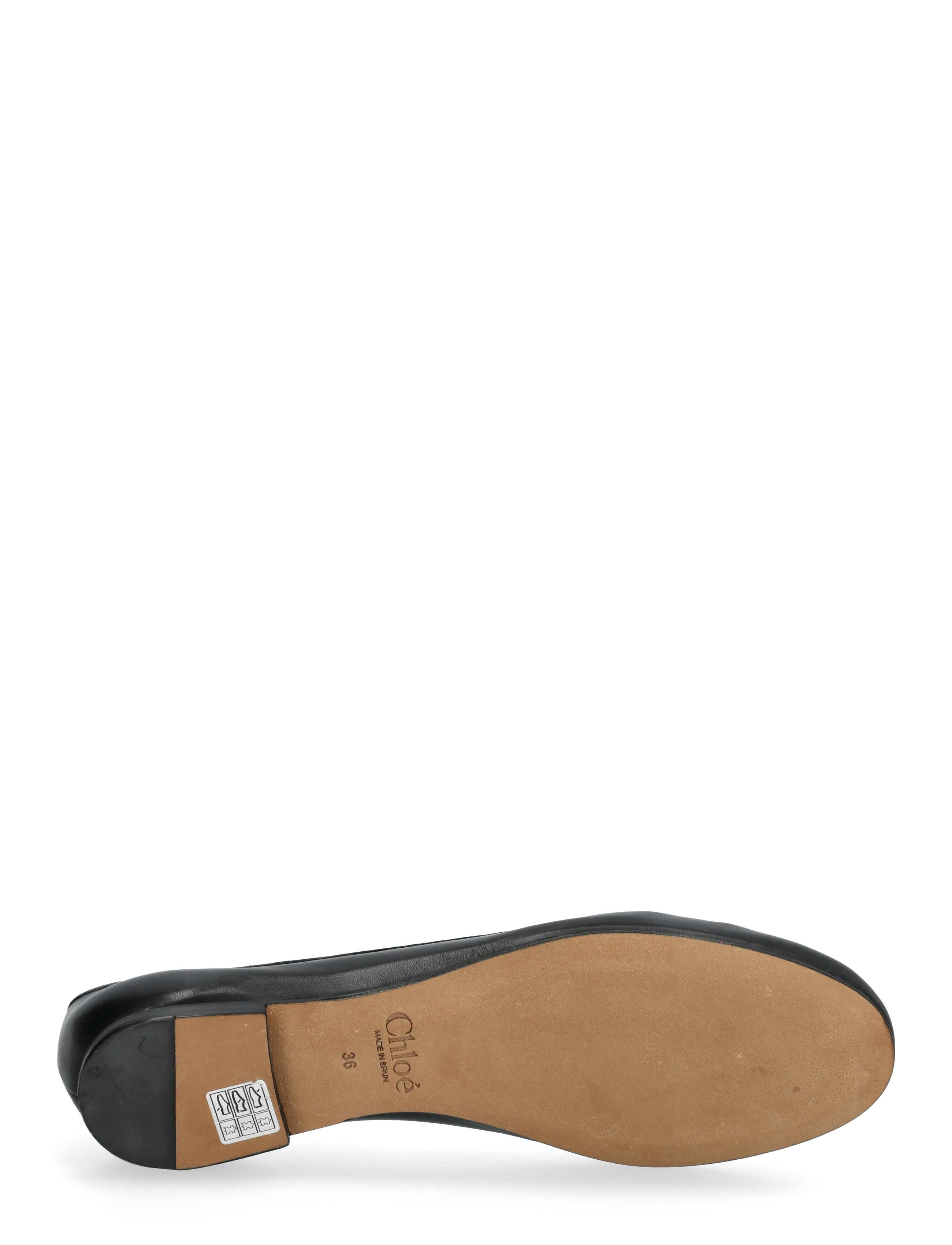 Chloé - Marcie leather ballerina shoes - special occasions - black - 4