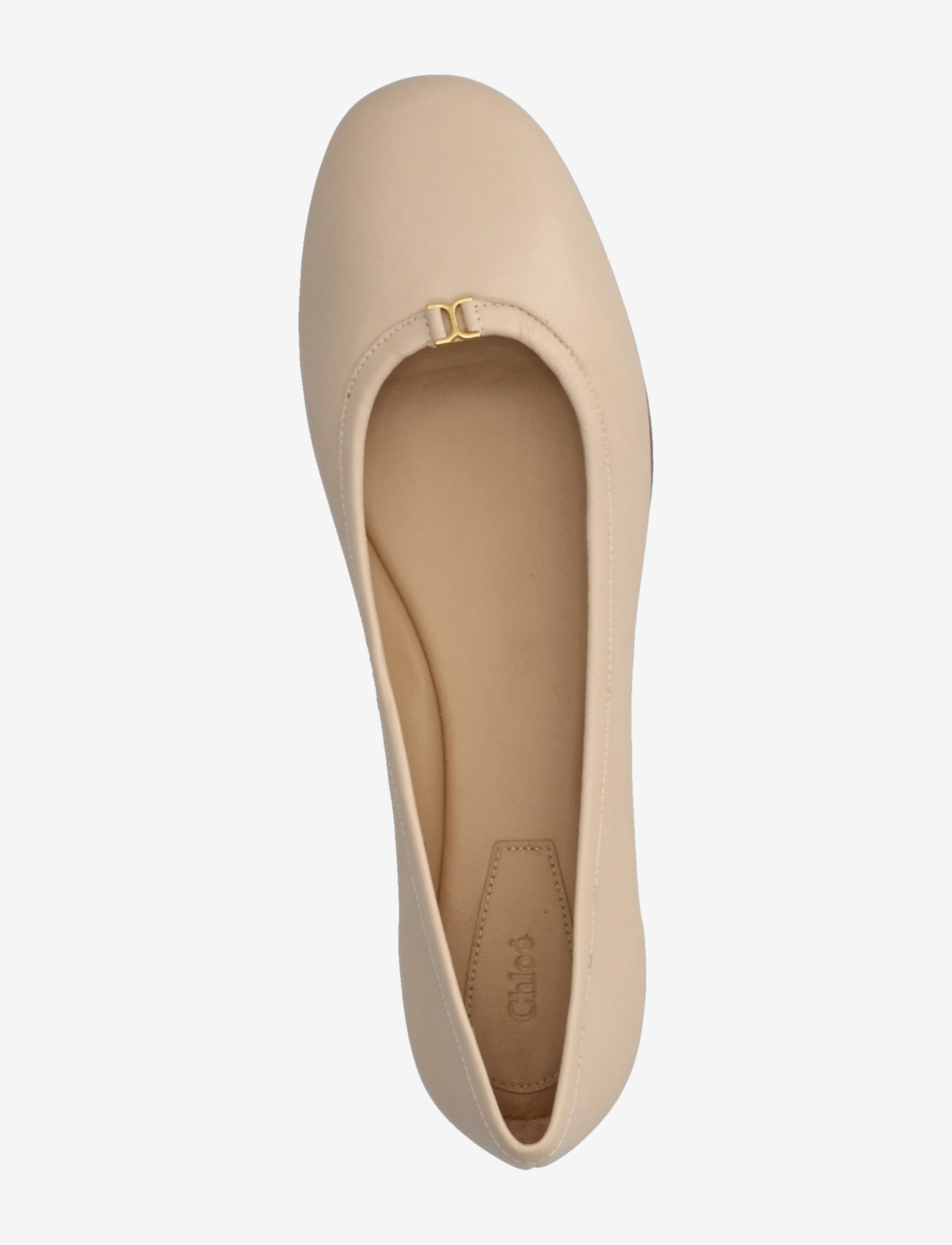Chloé - Marcie leather ballerina shoes - besondere anlässe - beige - 3