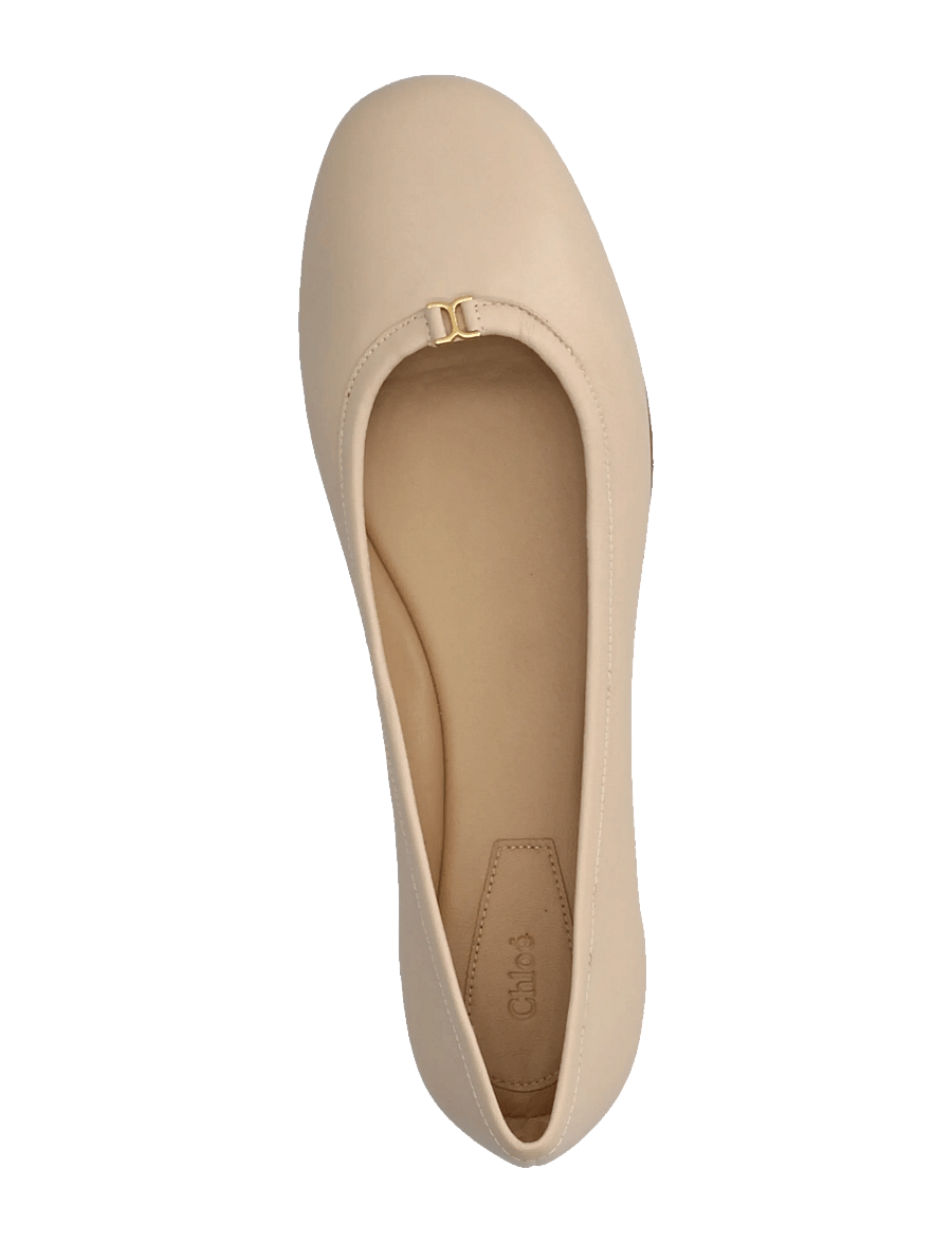 Chloé - Marcie leather ballerina shoes - ballerinas - beige - 3