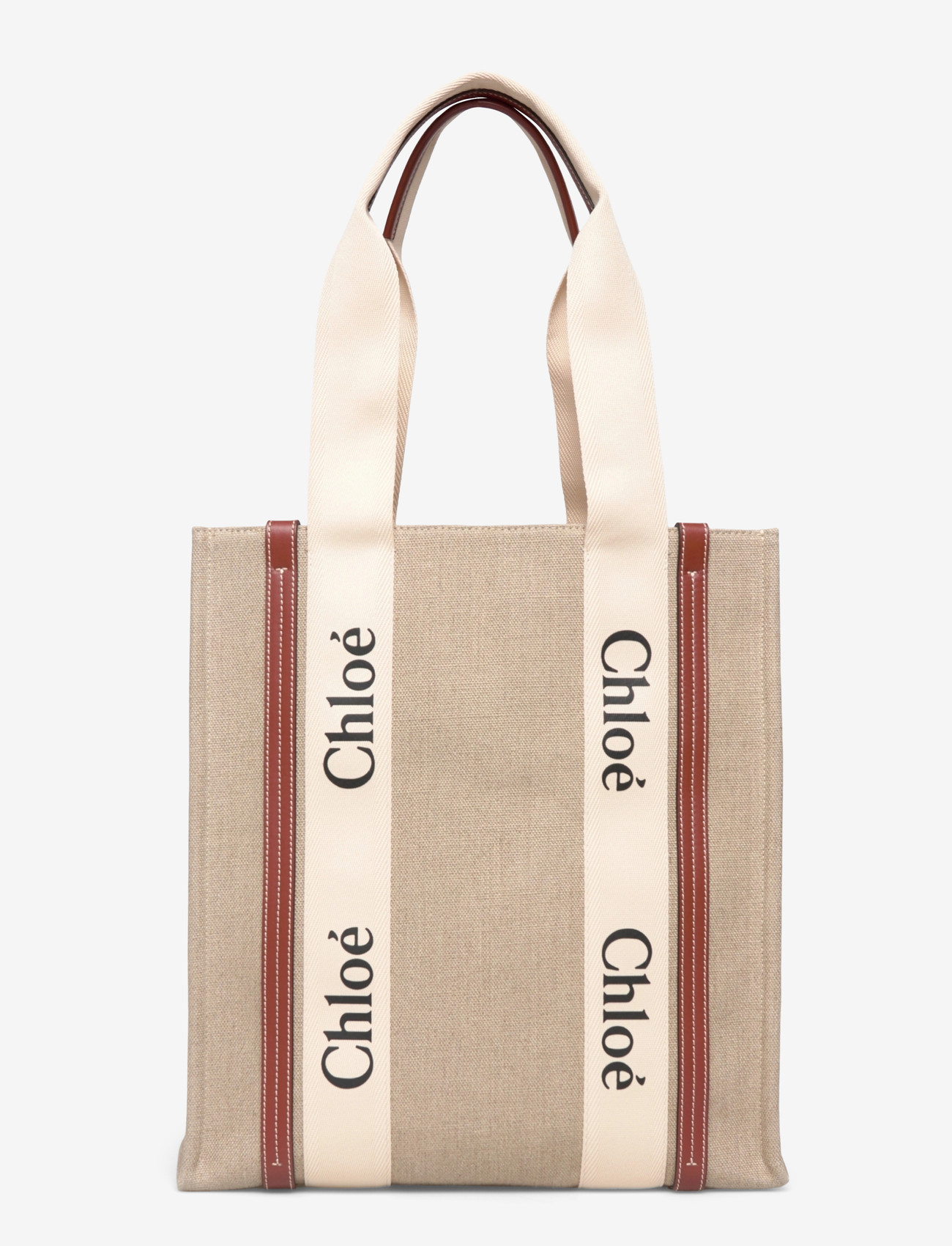 Chloé - Woody Tote Bag - tote bags - beige - 0