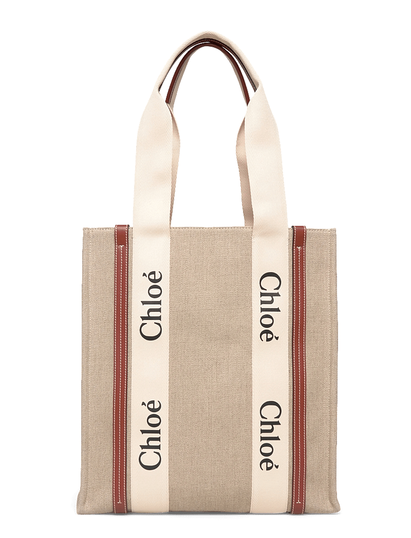 Chloé - Woody Tote Bag - tote bags - beige - 0