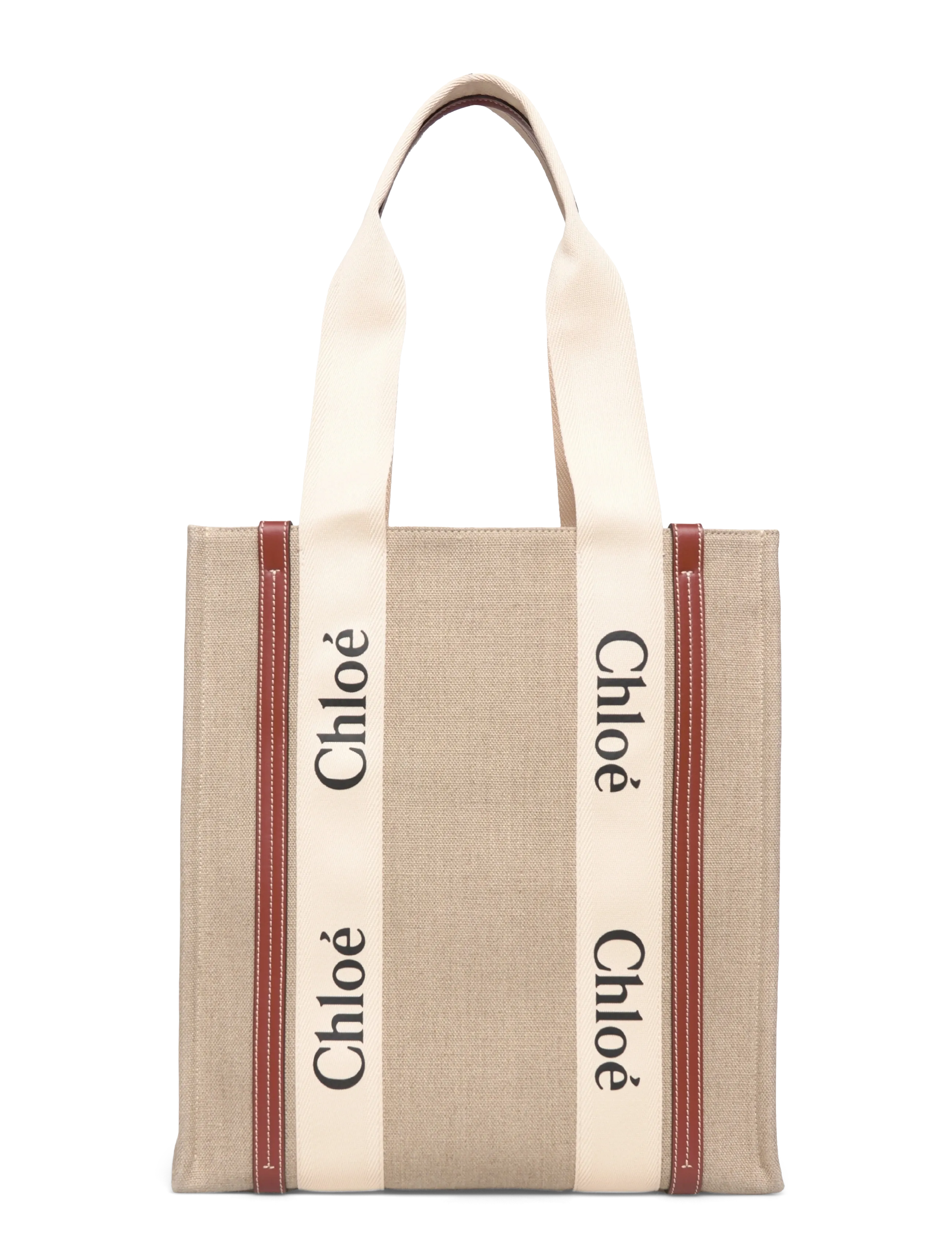 Chloé - Woody Tote Bag - totes - beige - 1