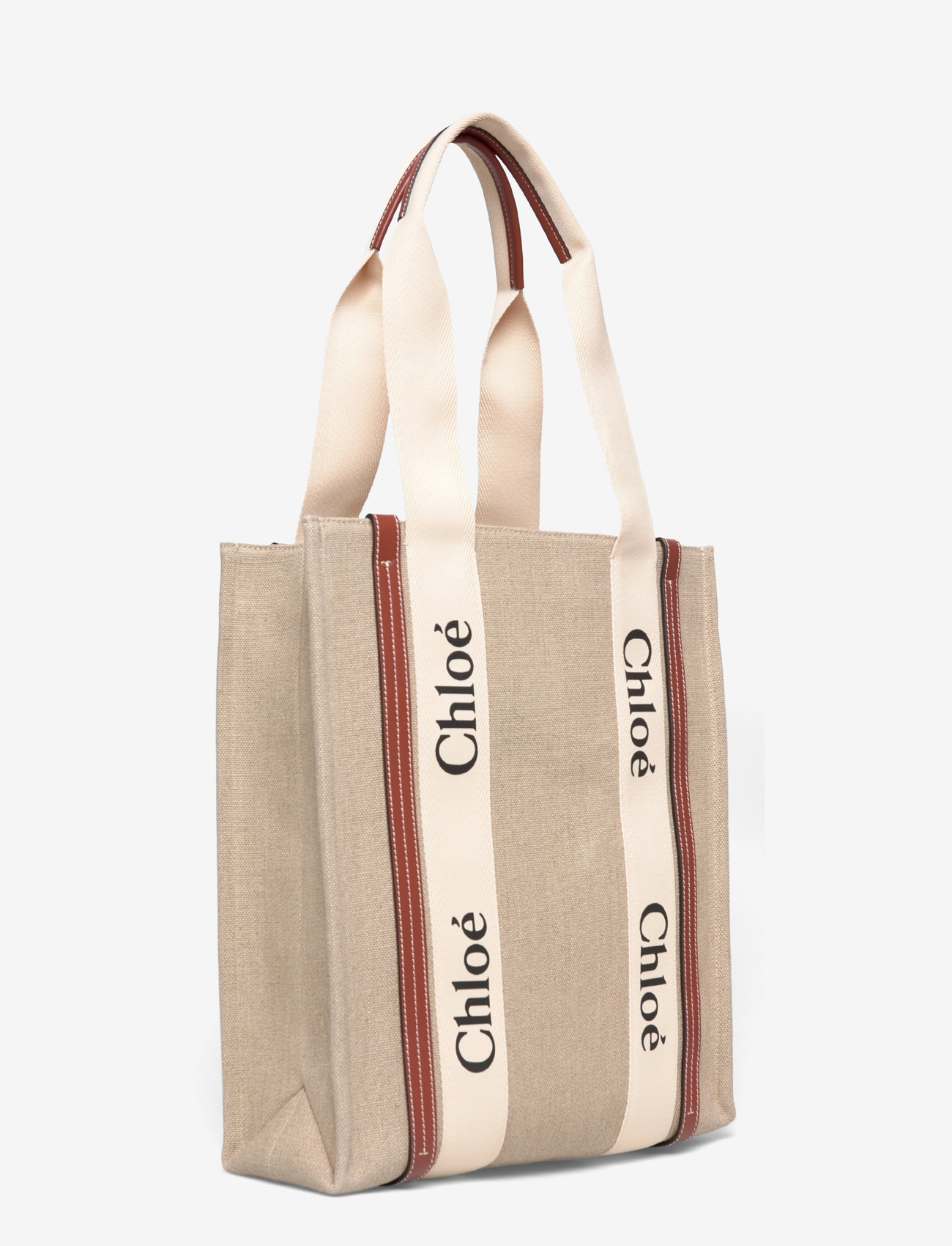 Chloé - Woody Tote Bag - tote bags - beige - 2