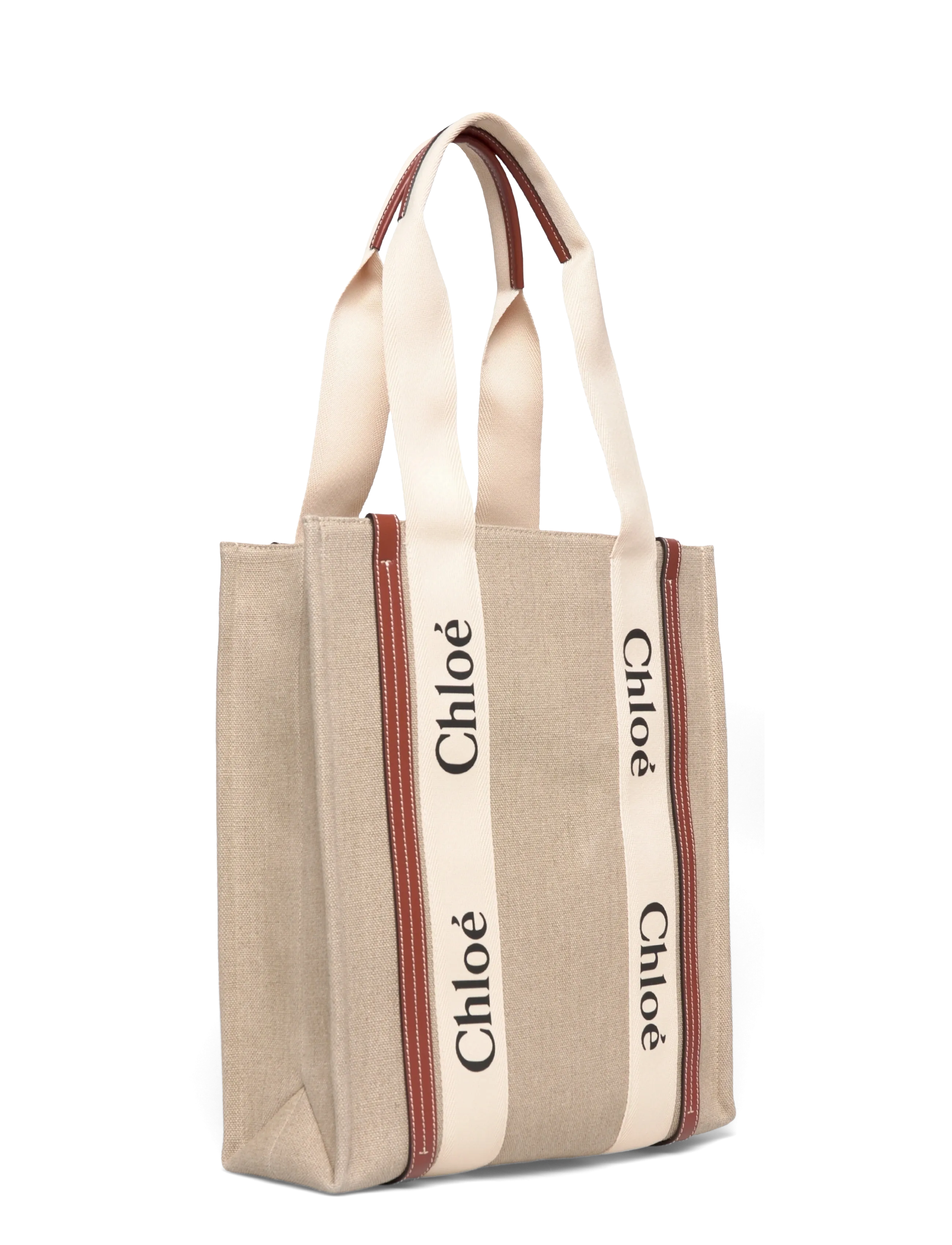 Chloé - Woody Tote Bag - totes - beige - 2