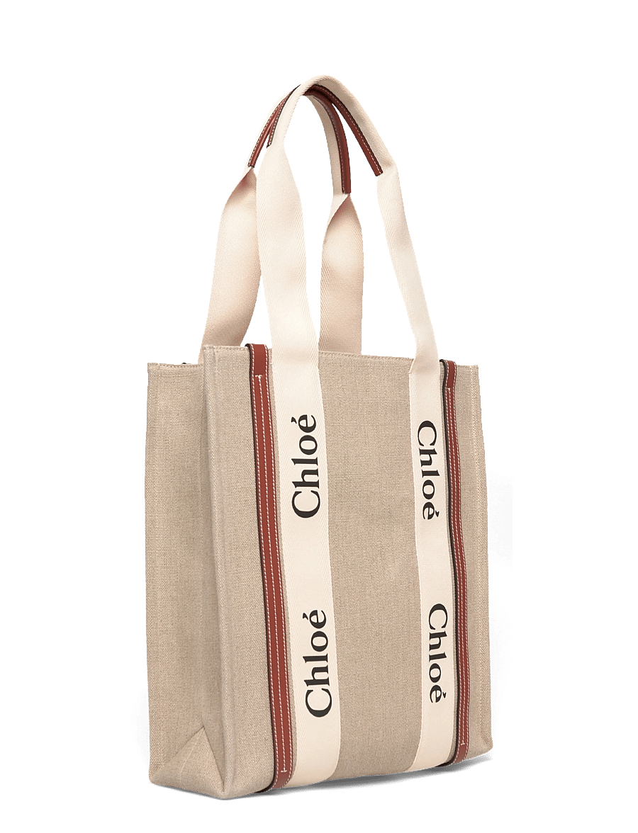 Chloé - Woody Tote Bag - totes - beige - 2