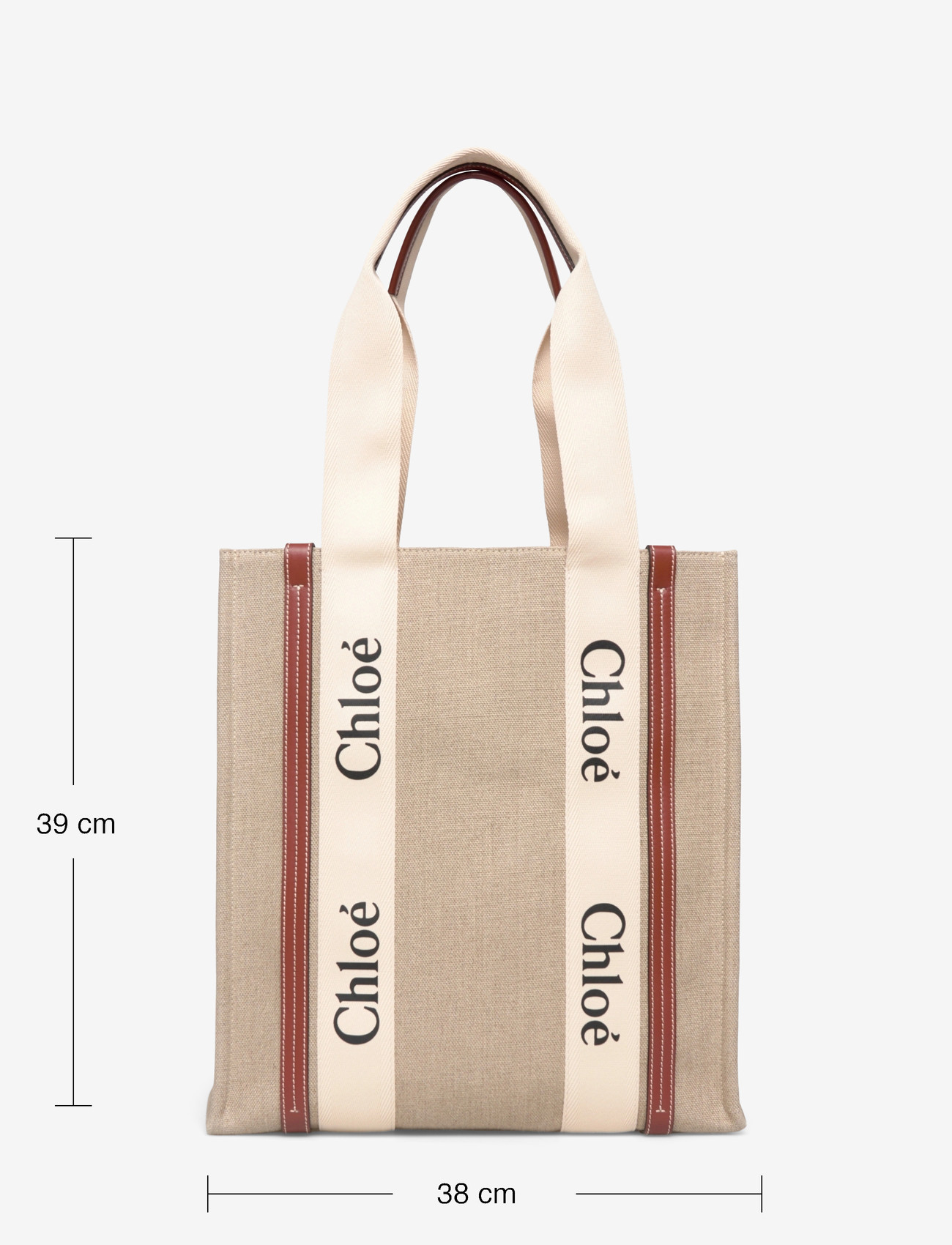 Chloé - Woody Tote Bag - tote bags - beige - 3