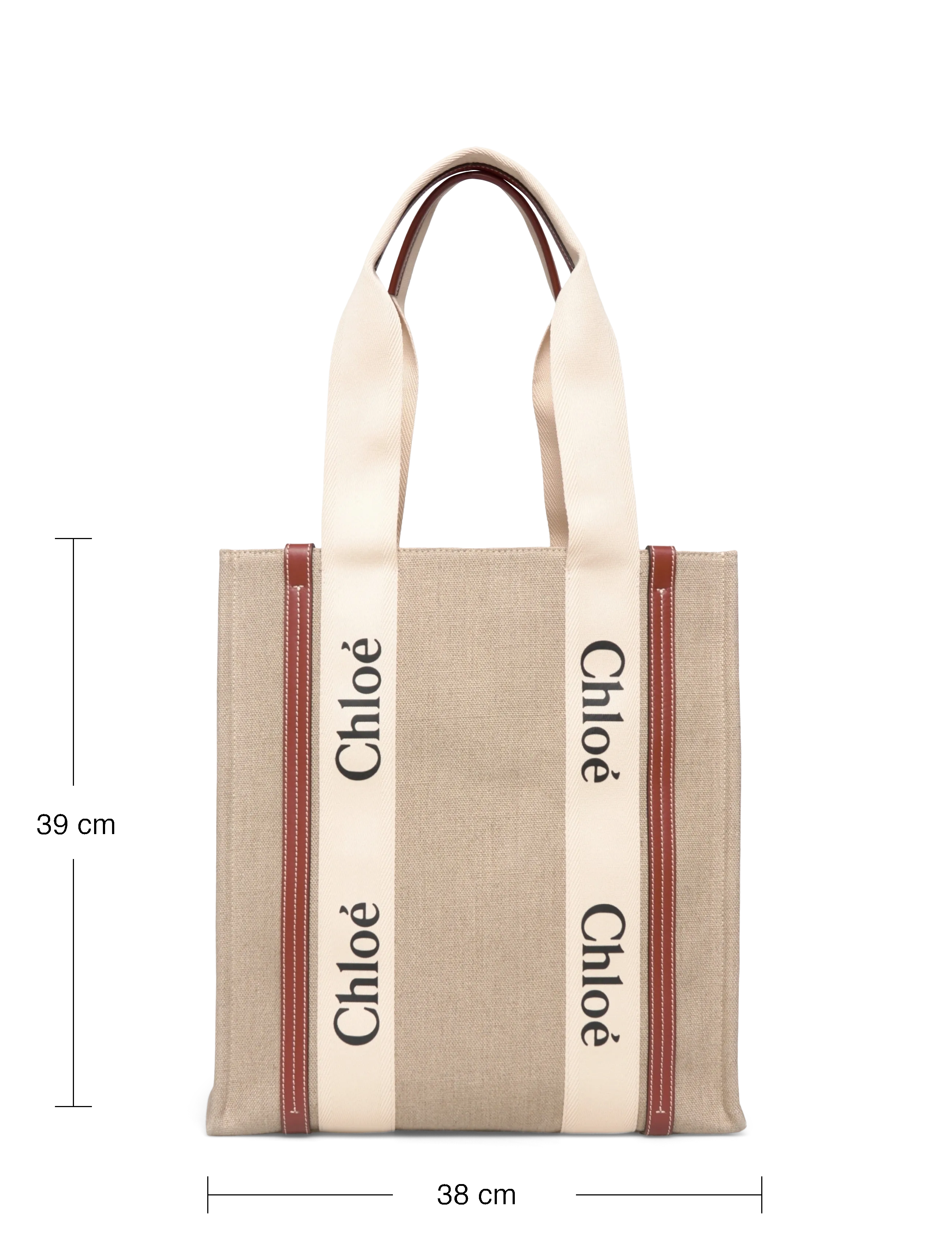 Chloé - Woody Tote Bag - totes - beige - 3