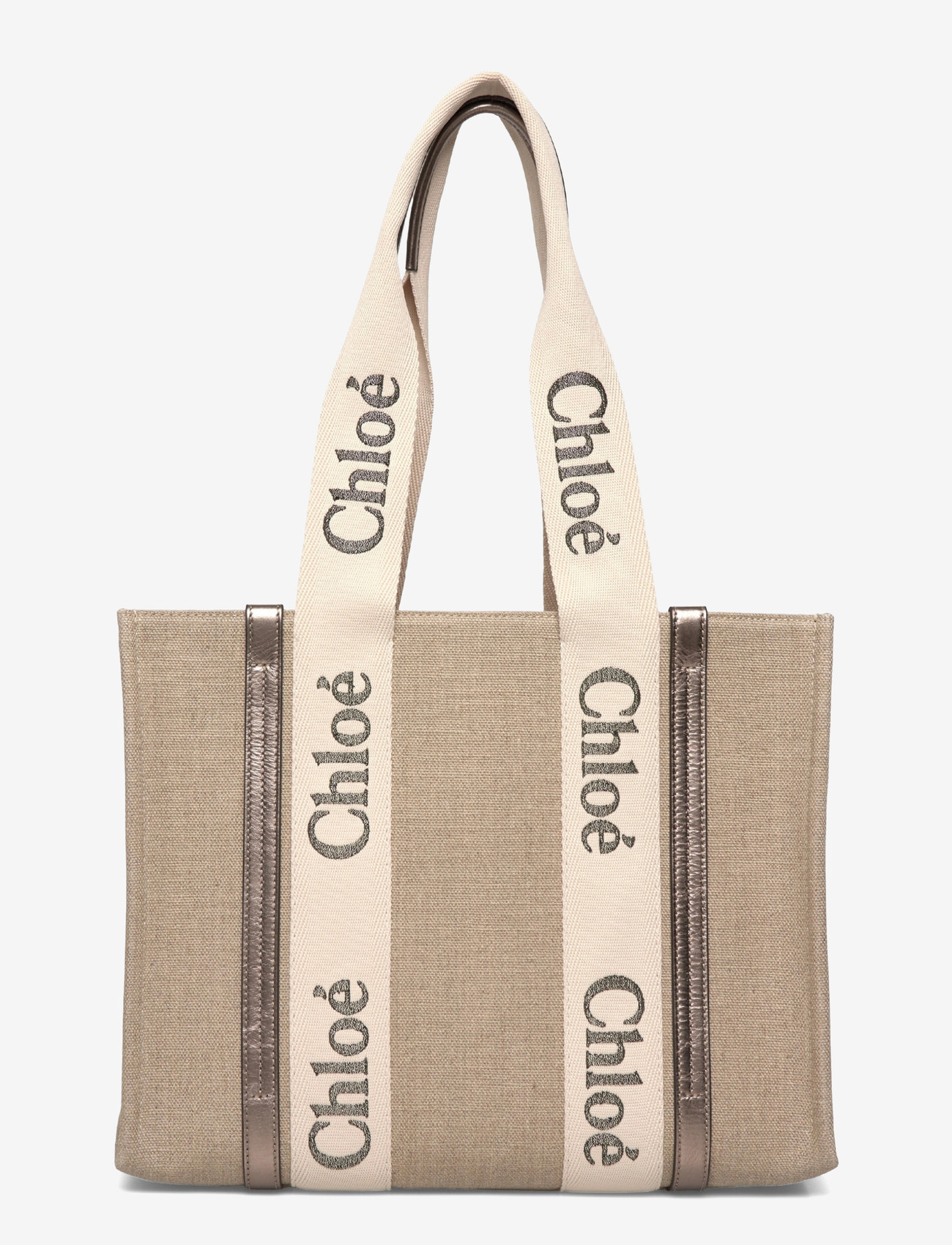 Chloé - Woody Shoulder Bag - kotid - beige - 0