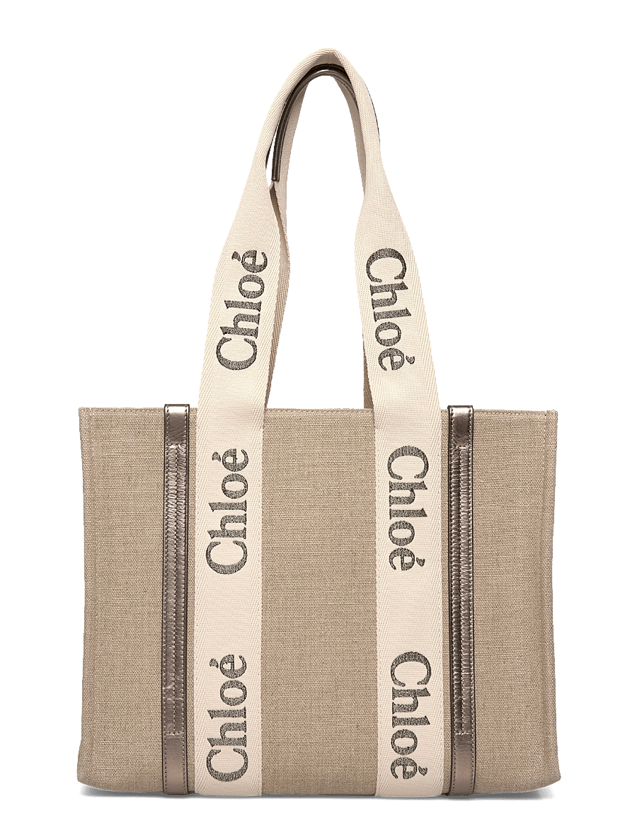 Chloé - Woody Shoulder Bag - kotid - beige - 0