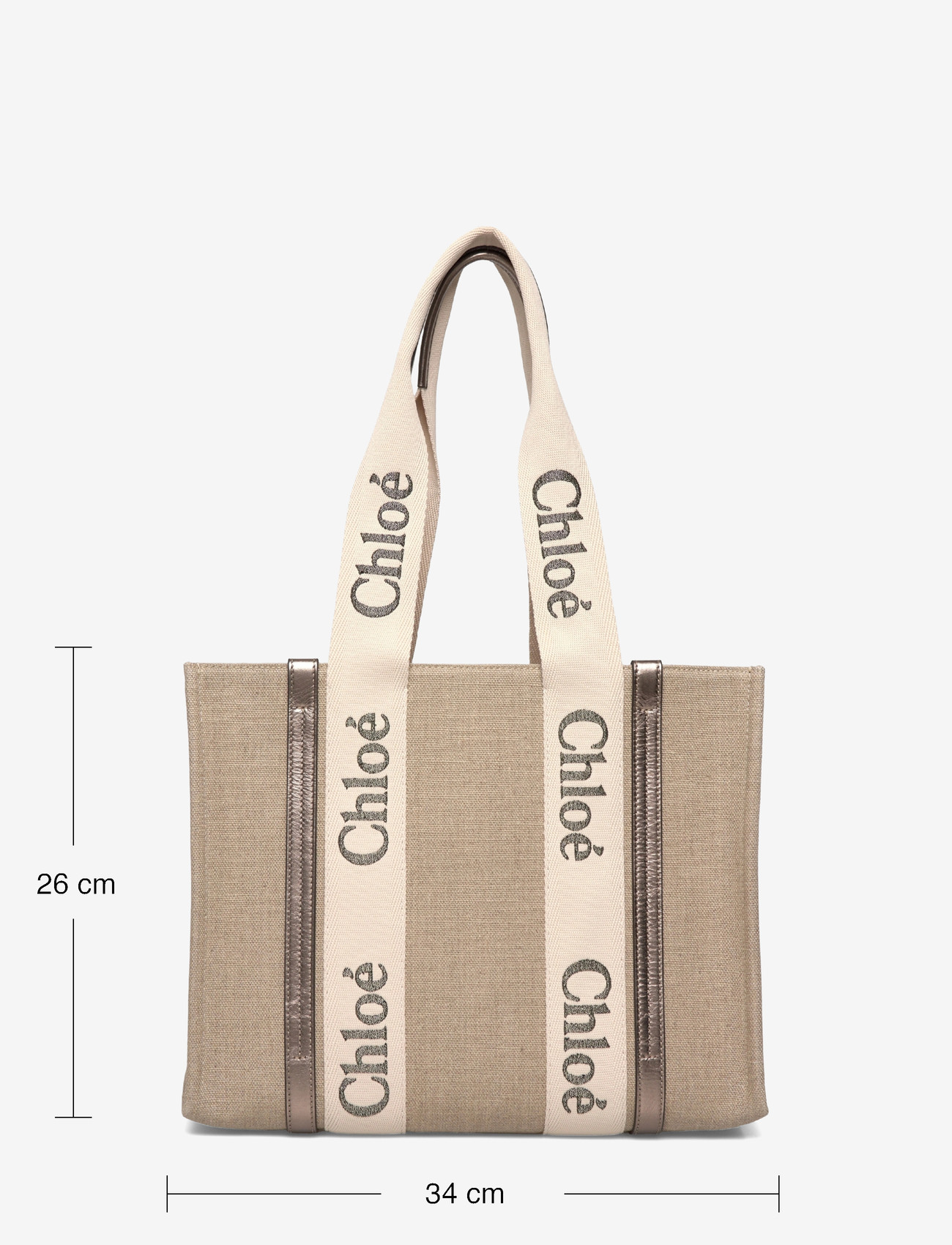 Chloé - Woody Shoulder Bag - kotid - beige - 3