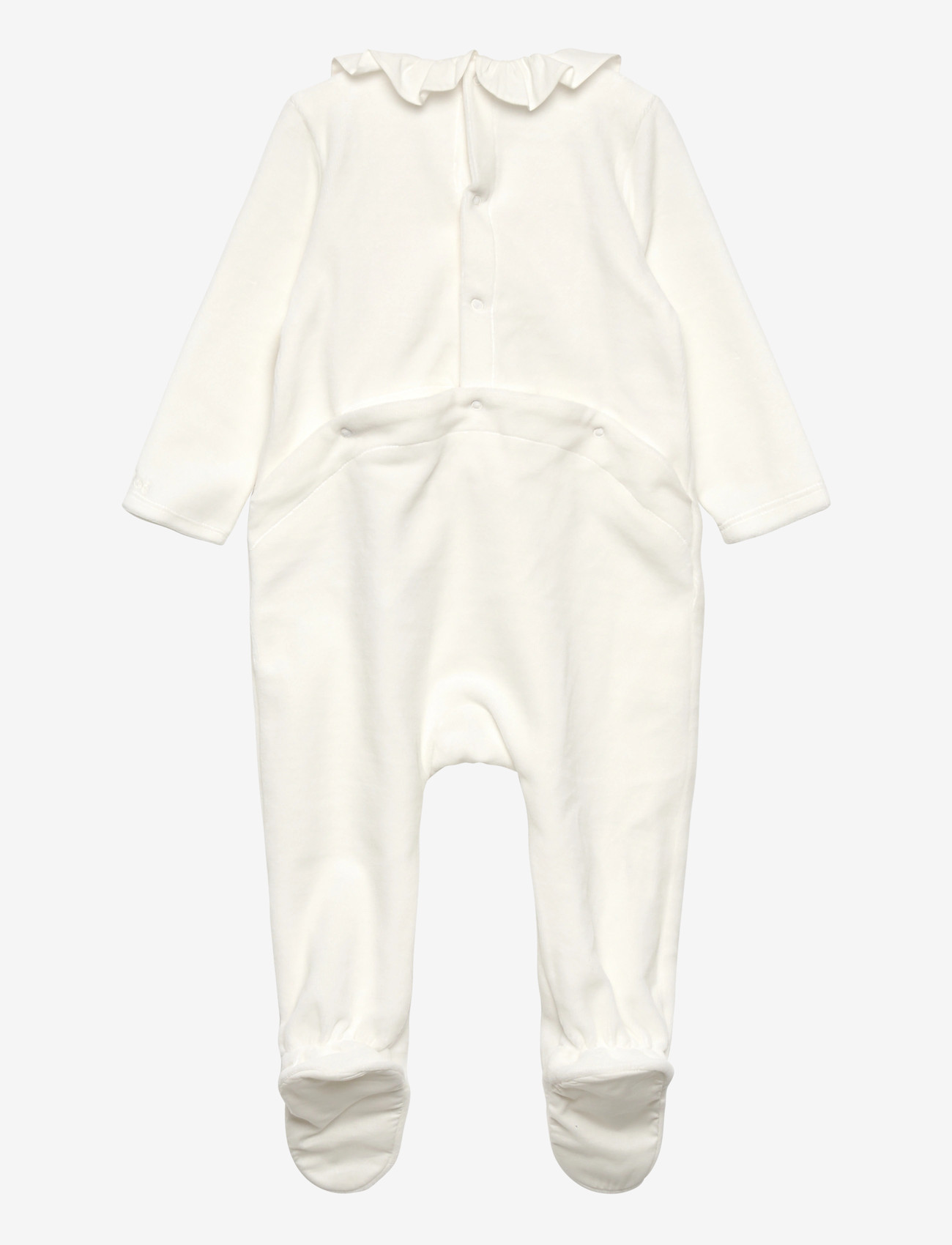 Chloé - Ivory Logo Babygrow - långärmade bodysuits - white - 1