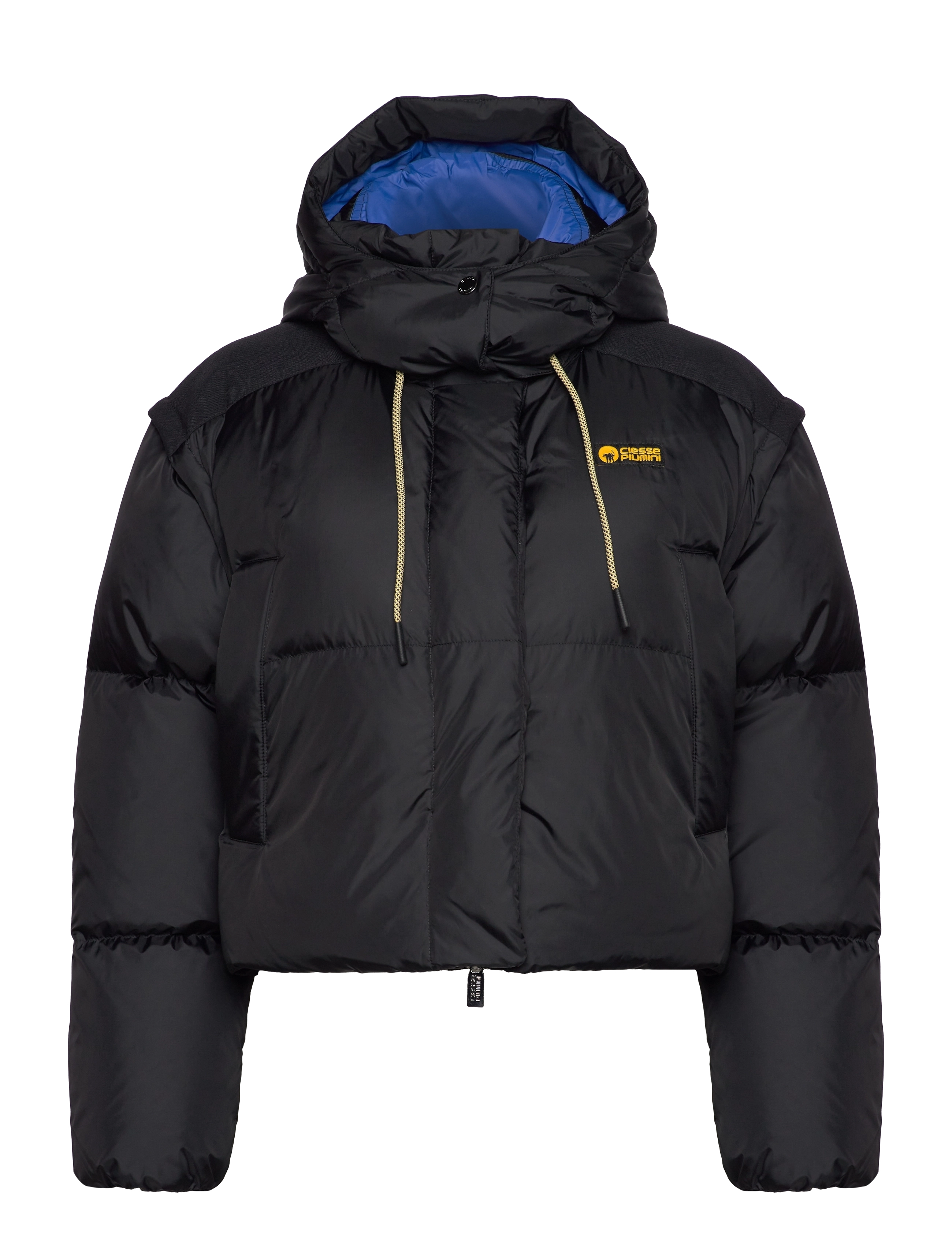Ciesse Piumini CP NEVADA JKT W DETACHABLE HOOD AND SLEEVES - Jacken - JET BLACK-TURKISH SEA / black