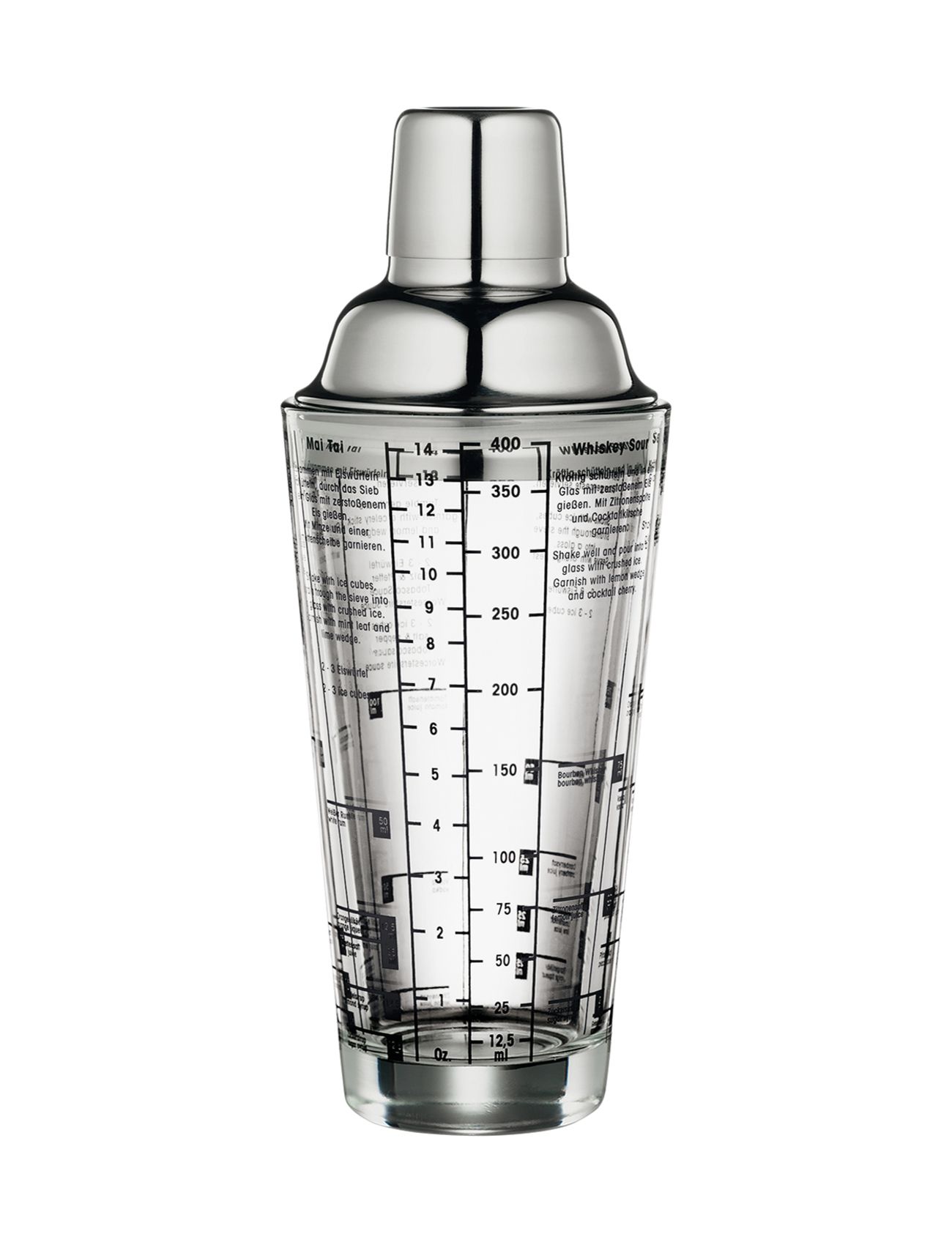 Cocktail shaker m/opskrifter 400ml