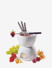 Chocolate fondue with 6 pieces - WHITE