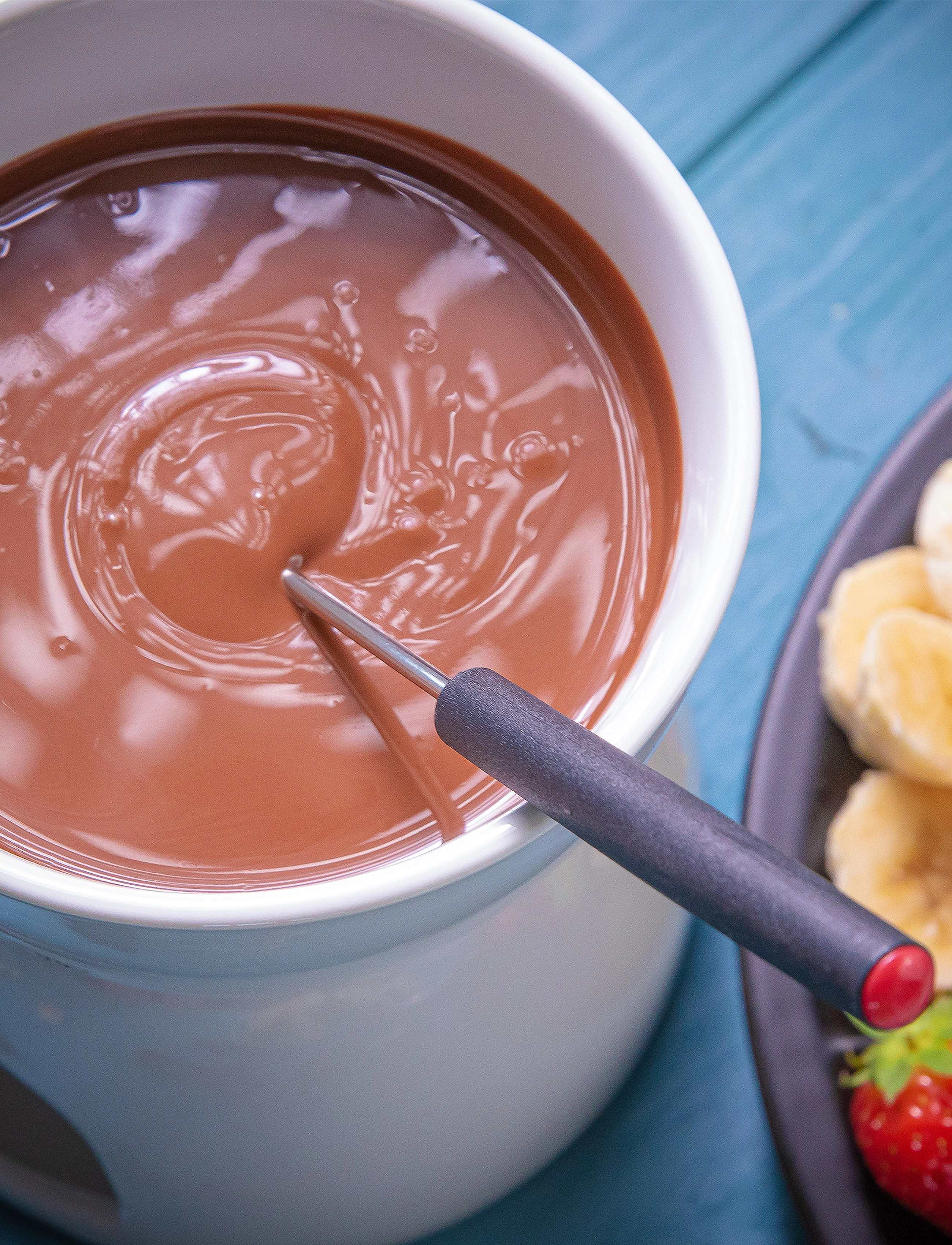 cilio - Chocolate fondue with 6 pieces - service à fondue - white - 3