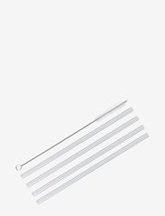 cilio - Straws VETRO 4 pcs. w/cleaning brush - najniższe ceny - clear - 0