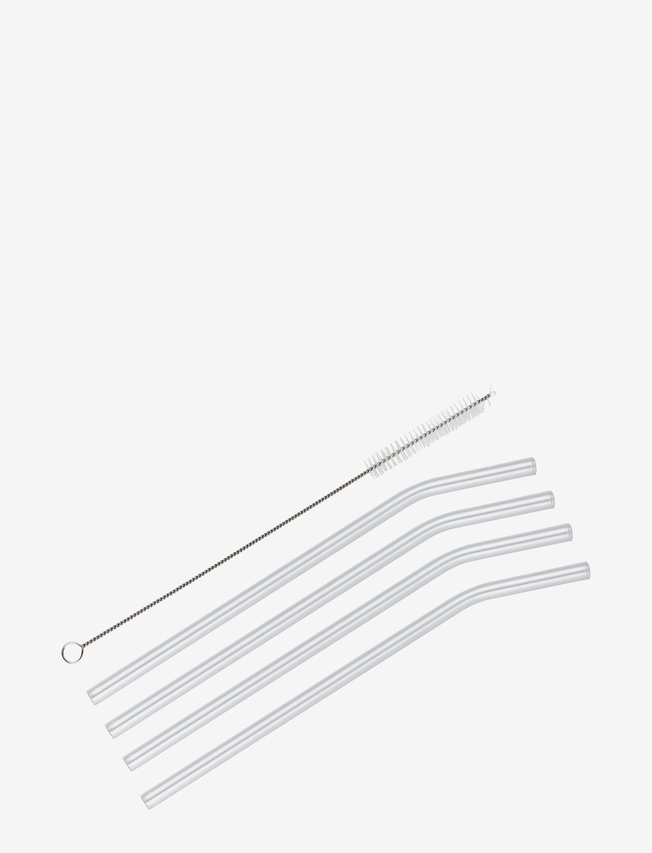 cilio - Straws VETRO 4 pcs. curved w/cleaning brush - de laveste prisene - clear - 0