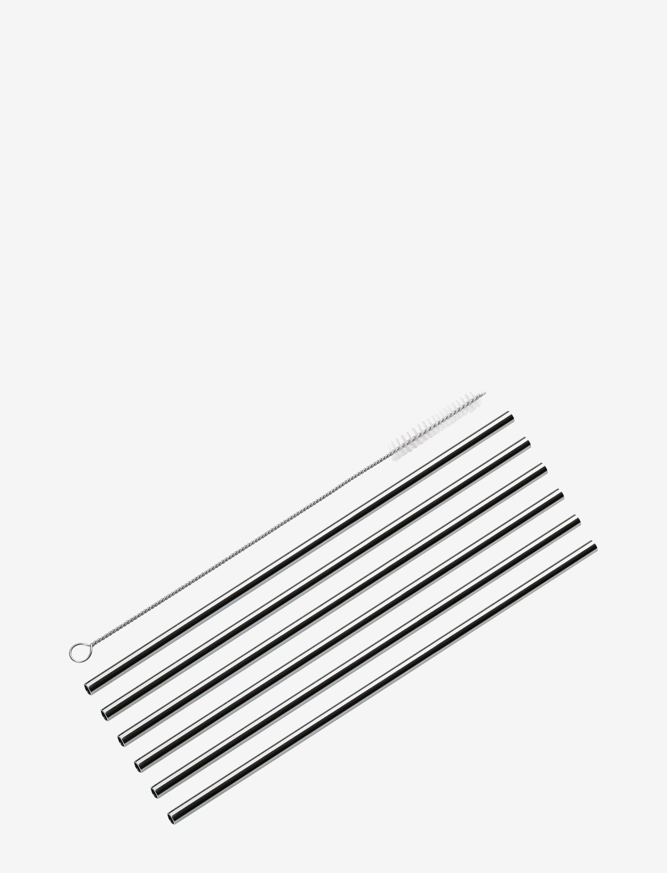 cilio - Straws STEEL 6 pcs. w/cleaning brush - die niedrigsten preise - stainless steel - 0