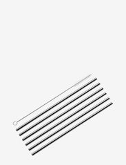 Straws STEEL 6 pcs. w/cleaning brush - STAINLESS STEEL