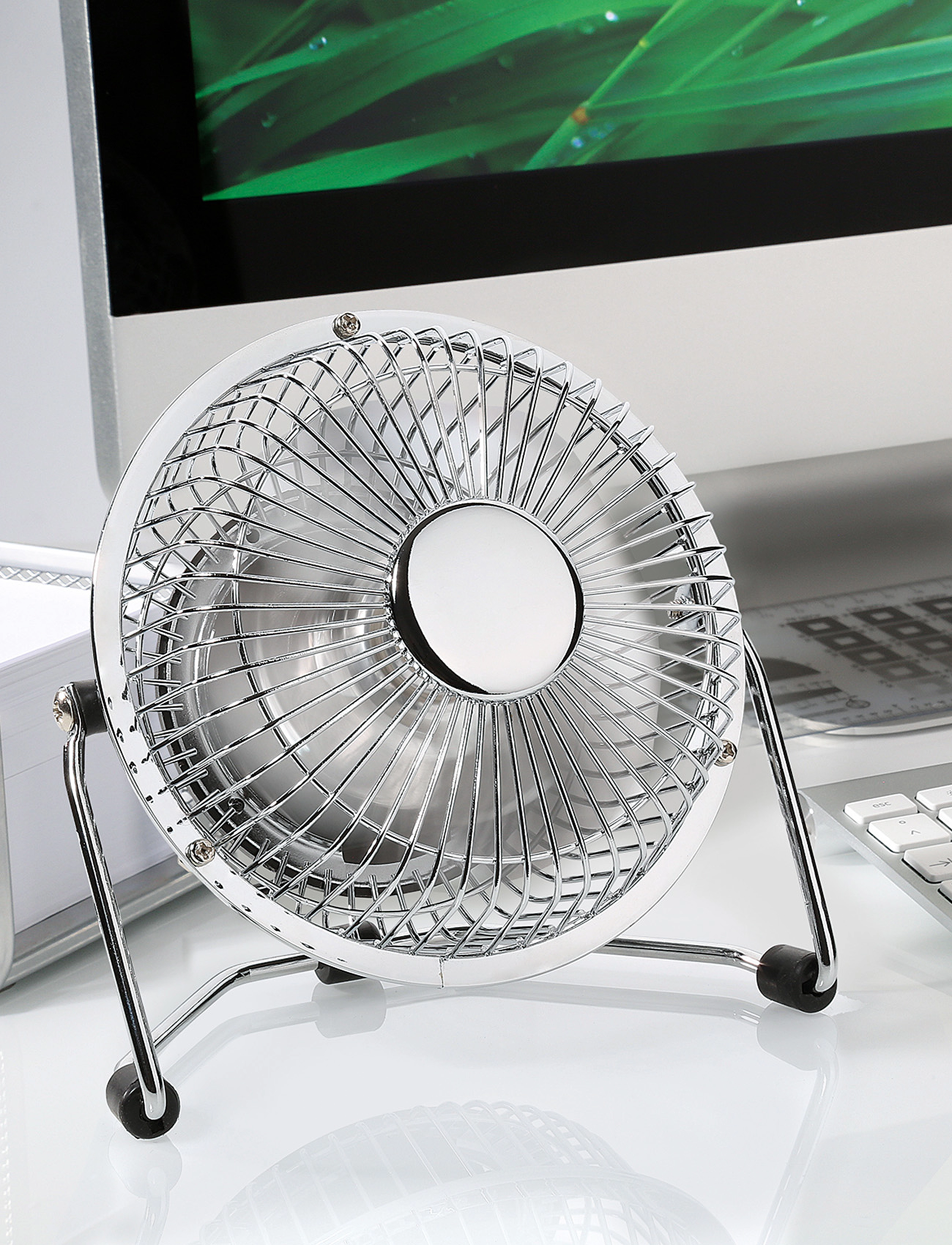 cilio - Table fan VENTO - chromed metal - 1