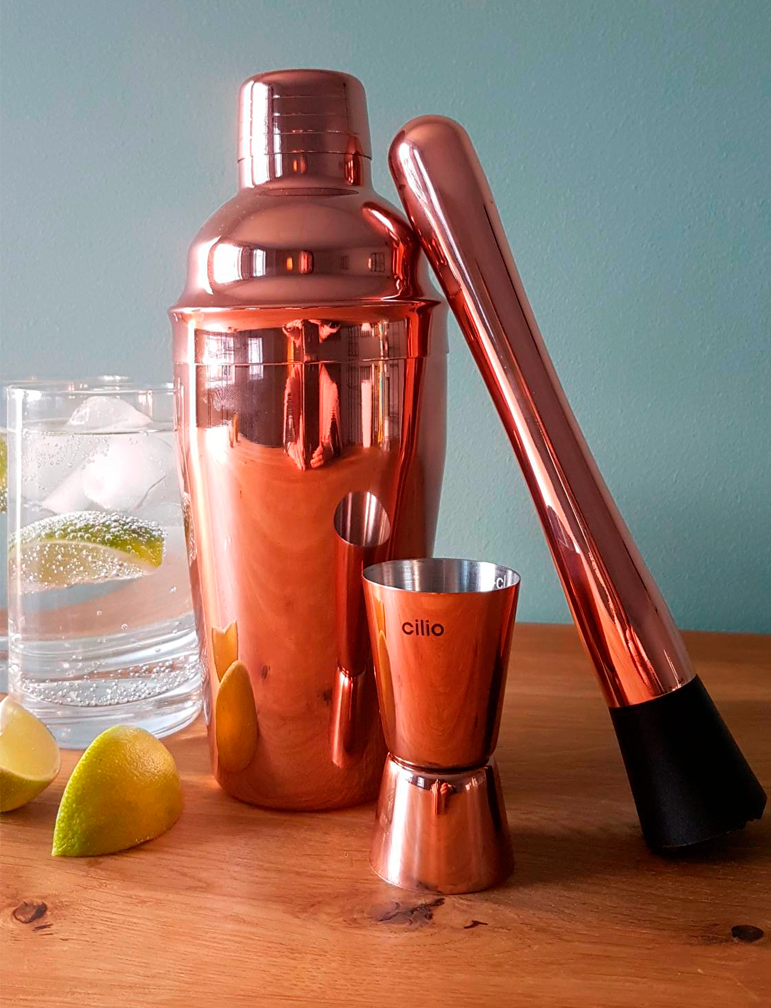 cilio Målebæger Kopperbelagt, 7.3X 4.1 cm, Drink & Bar Accessories, Gold - Shakers Cocktail Utensils, Homeware