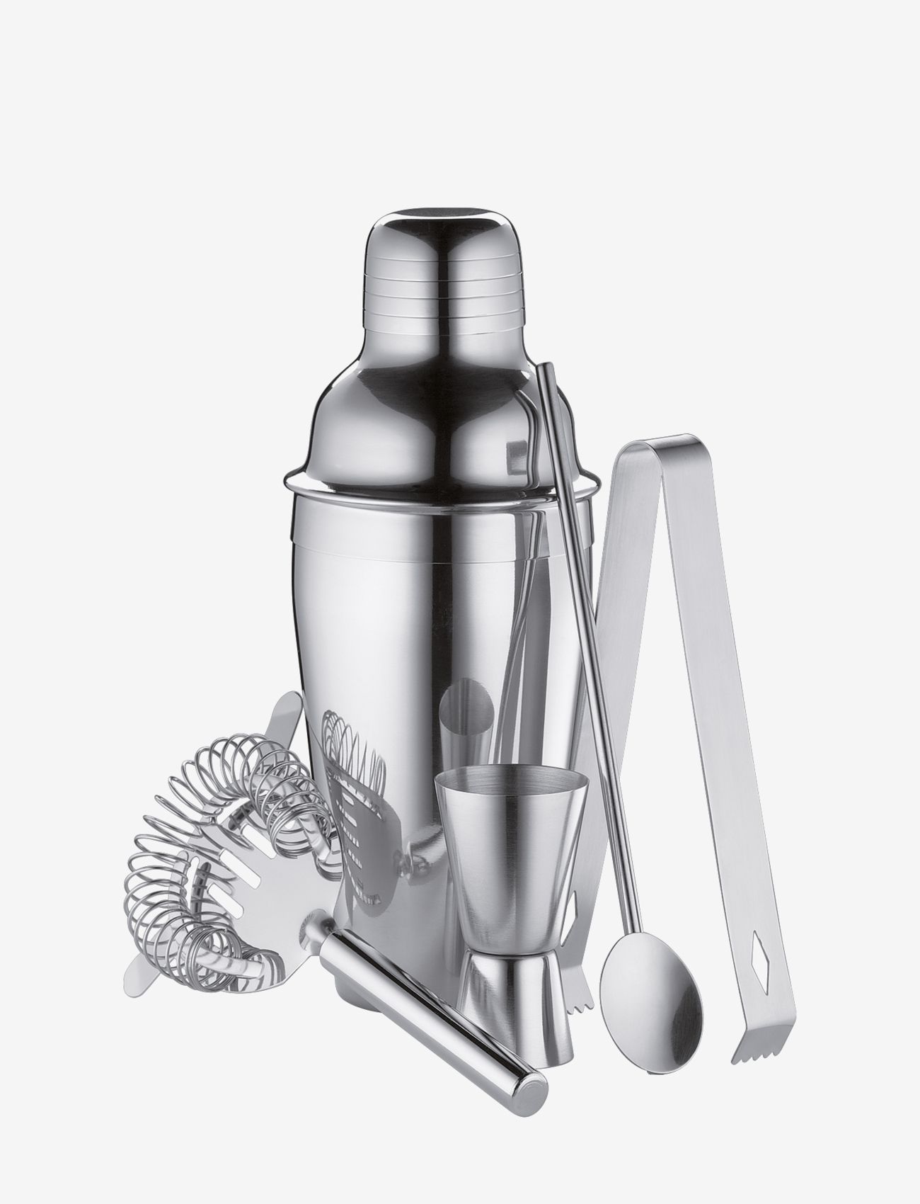 cilio Barsæt I Rustfrit Stål, 5 Dele, 26.5X 9.5X 29 cm, Drink & Bar Accessories, Silber - Shakers Cocktail Utensils, Homeware
