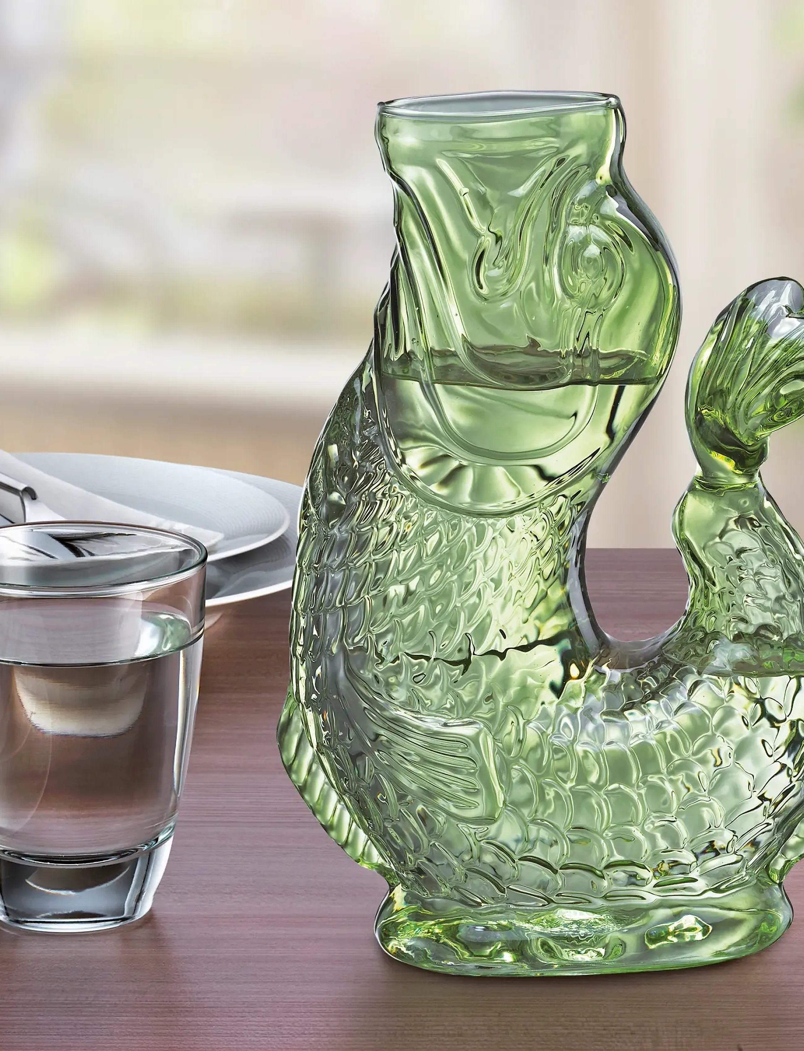 cilio Vandkaraffel Fisk, Grøn, Glas, Nemo, 1 L, Green, Kander & Karafler > Vandkarafler & Kander, Unisex