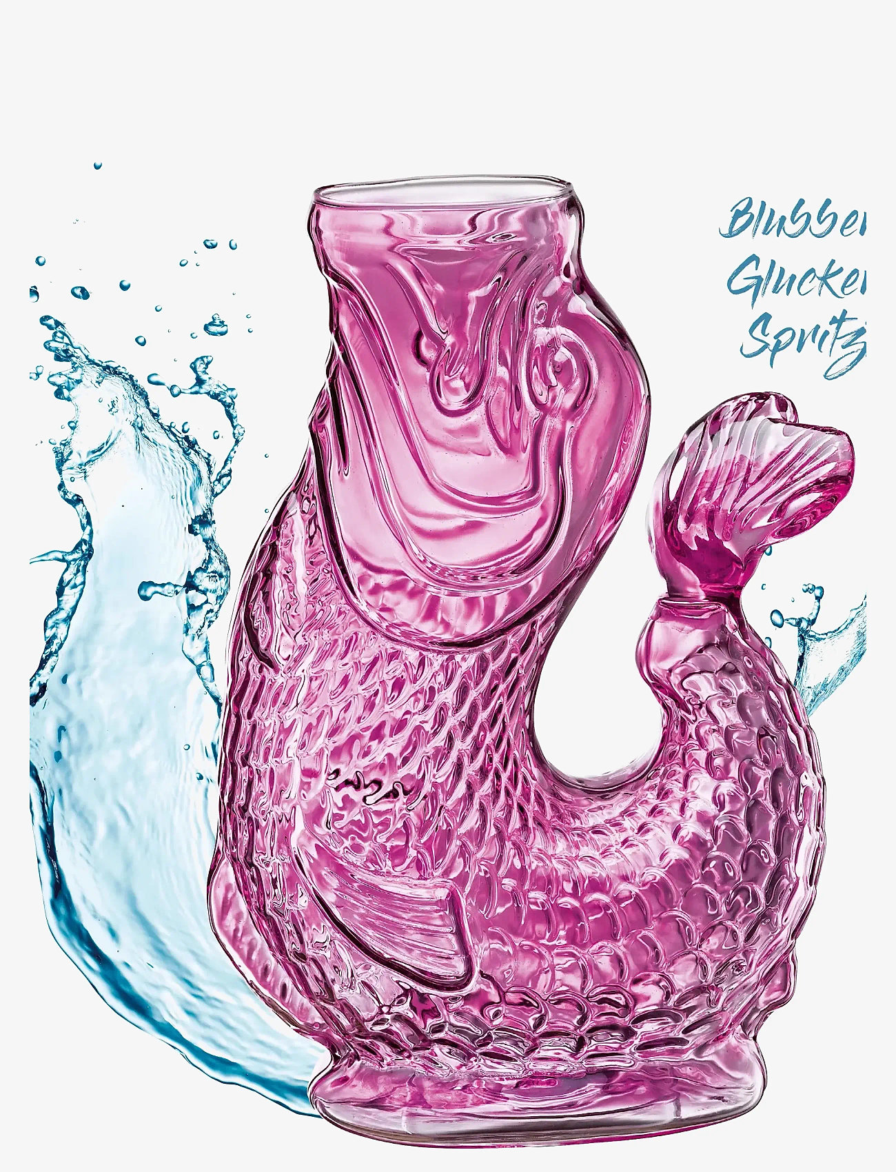 cilio - Vandkaraffel fisk, lilla, glas, NEMO - vandkarafler - purple - 2