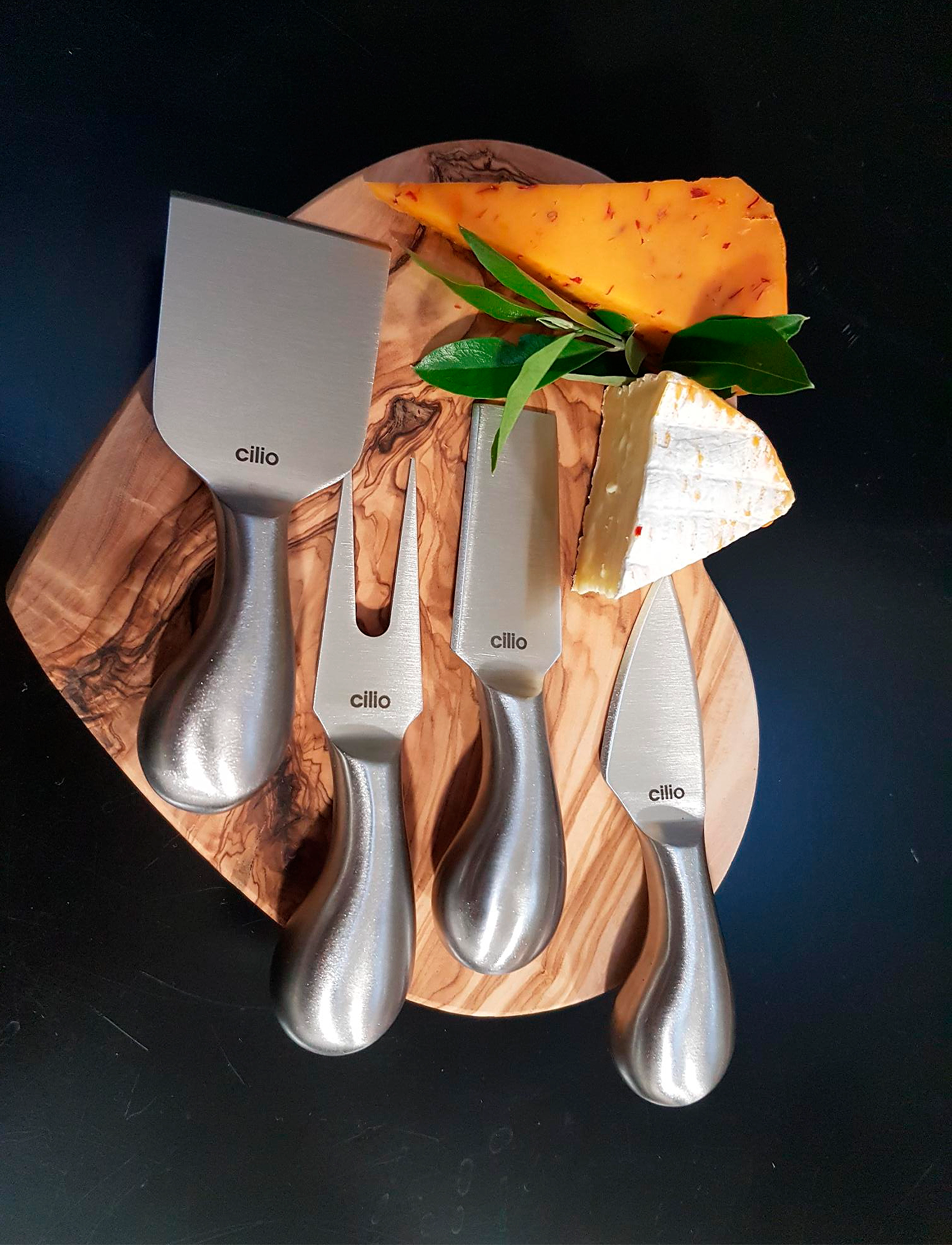 cilio Osteknivsæt 4 Stk. I Gavesæske Piave, One Size, Cutlery, Silber - Cheese Knives, Homeware