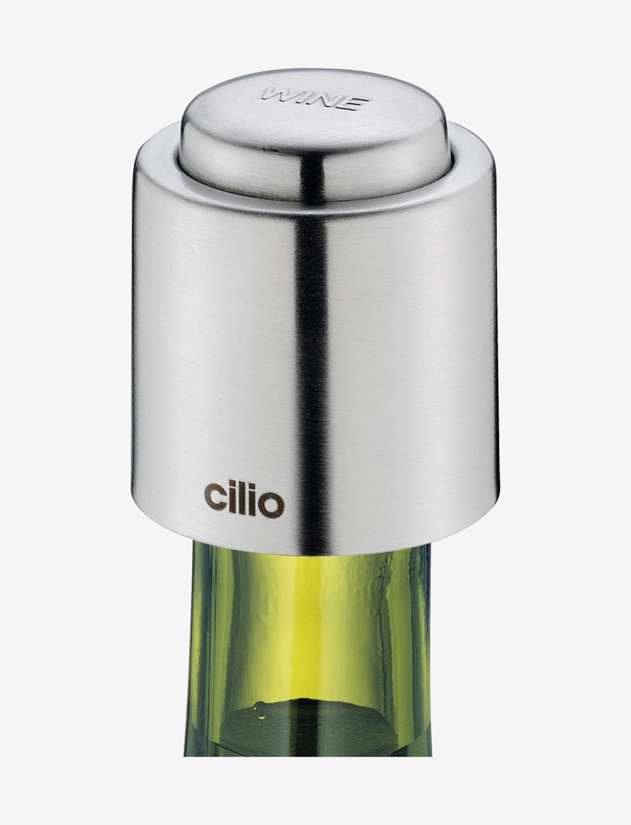 cilio - Bottle stopper wine - najniższe ceny - polished stainless steel - 0