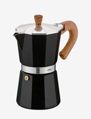 cilio - Espresso maker CLASSICO NATURA 6 cups - moka gryter - black - 0