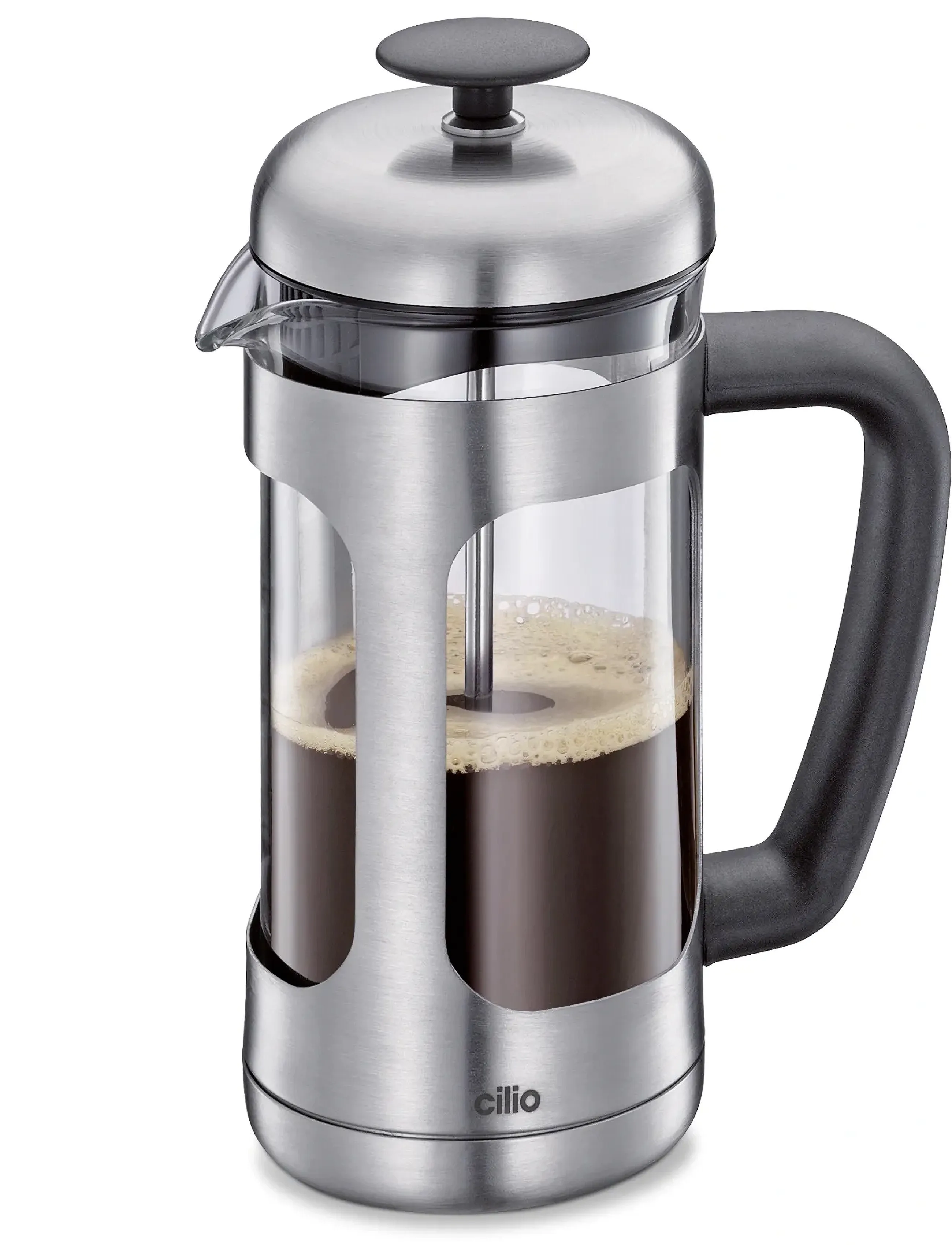cilio Stempelkande T/3 Kopper, Maria, 3CUP/350ml, Coffee Makers, Silber - Press, Homeware