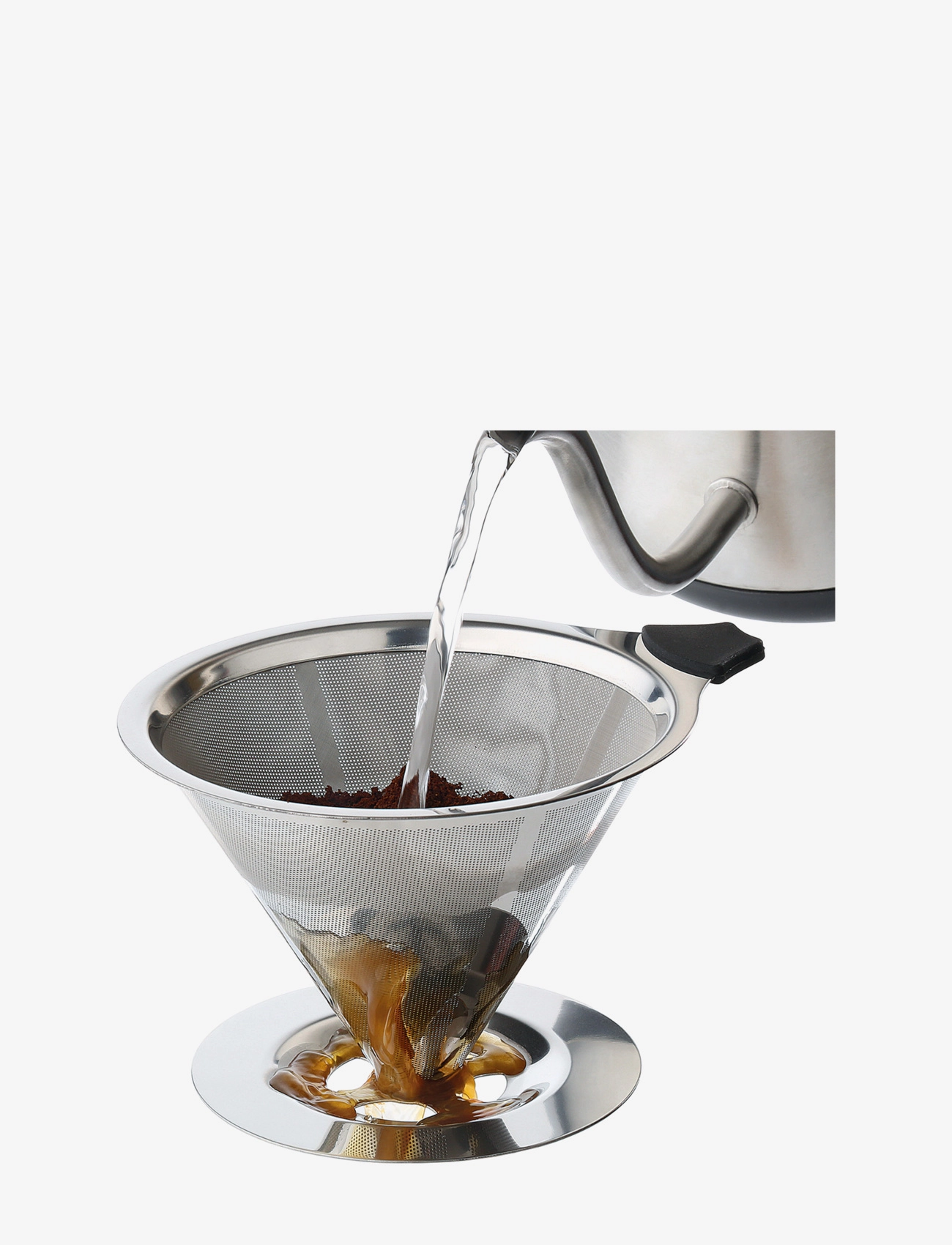 cilio - Permanent filter for coffee w.base STAINLESS STEEL - kohvifilter ja tarvikud - polished stainless steel - 1