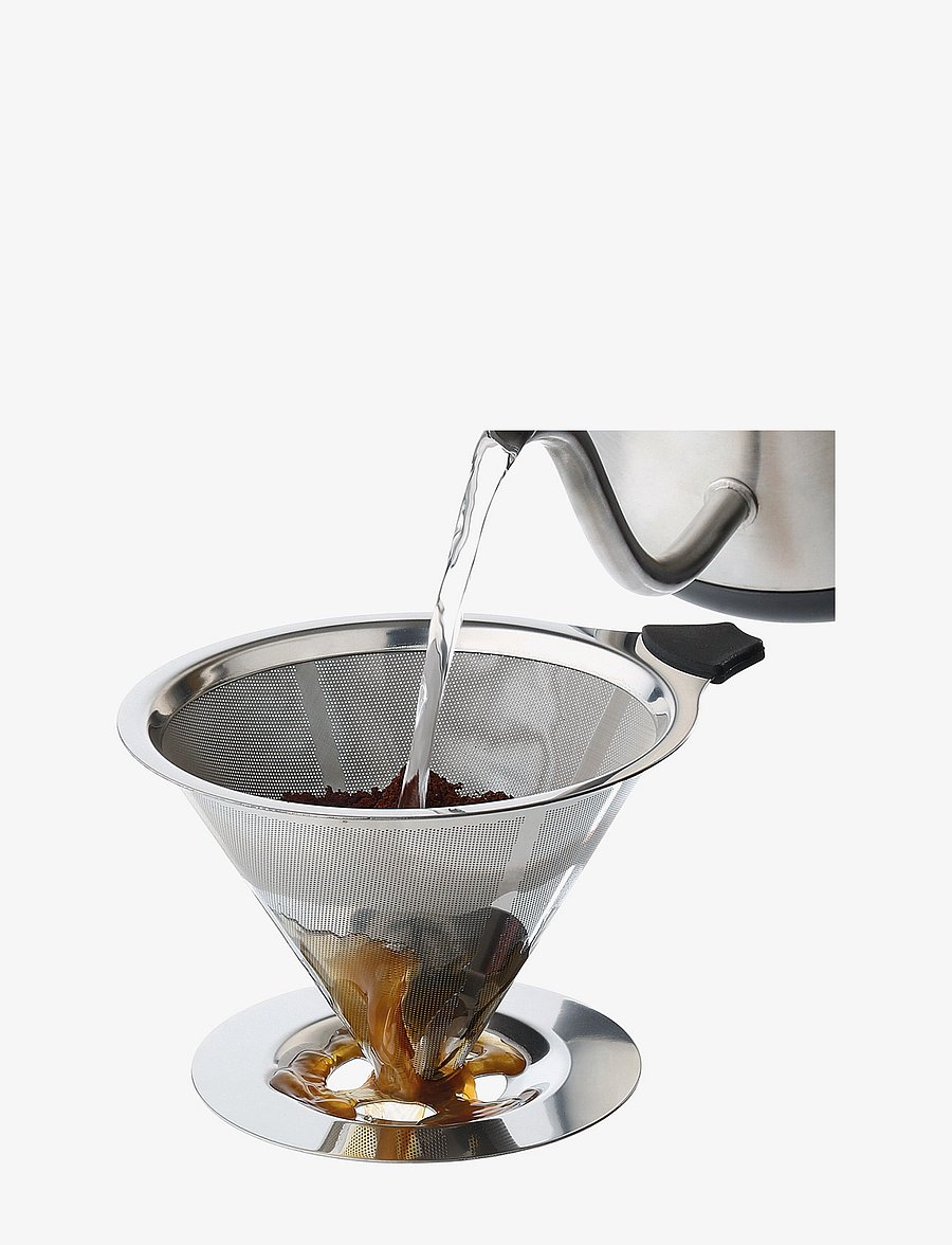 cilio - Permanent filter for coffee w.base STAINLESS STEEL - kohvimasinad - polished stainless steel - 1