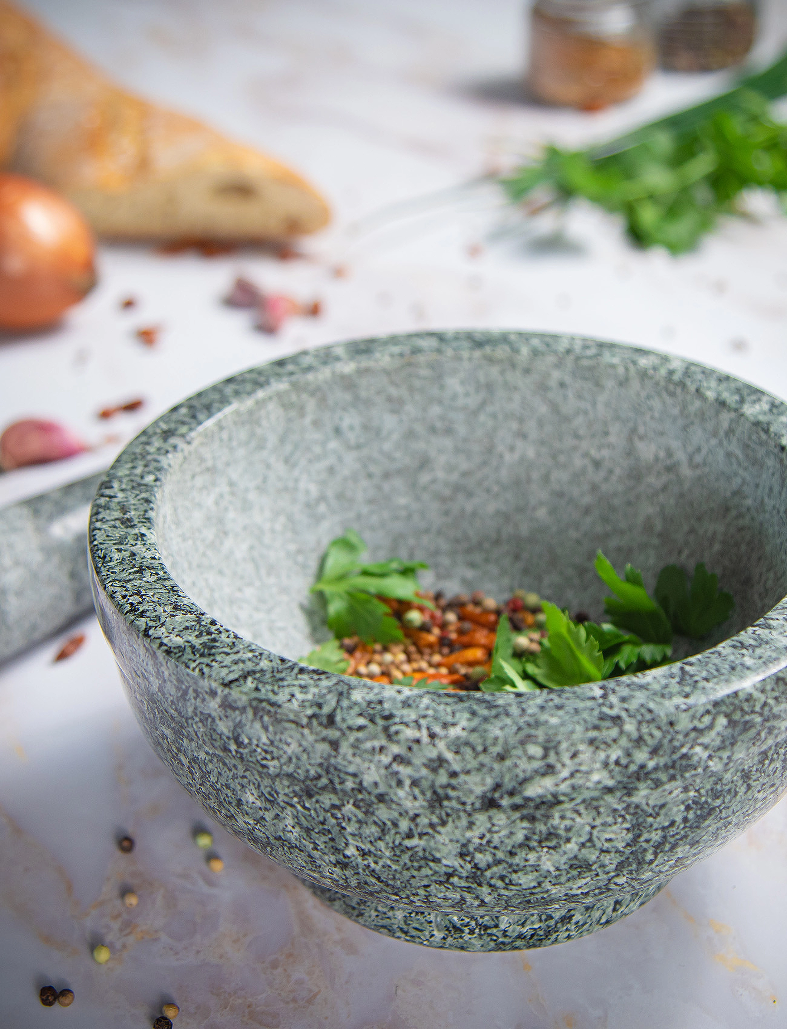 cilio Morter Granit M/Støder Giant Ø21Cm, One Size, Grinders, Grau - Mortars & Pestles, Homeware