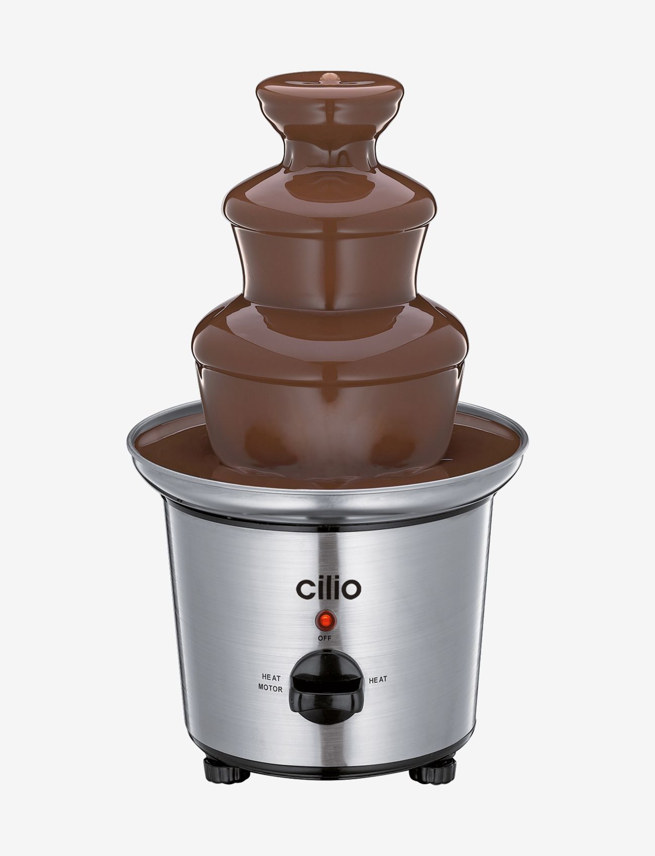 cilio - Chocolate fountain PERU - fondue-sett - satin stainless steel - 0