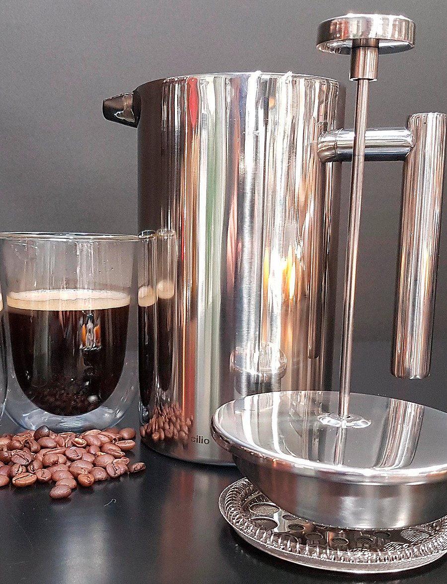 cilio - French press SARA - prancūziški kavinukai - polished stainless steel - 0