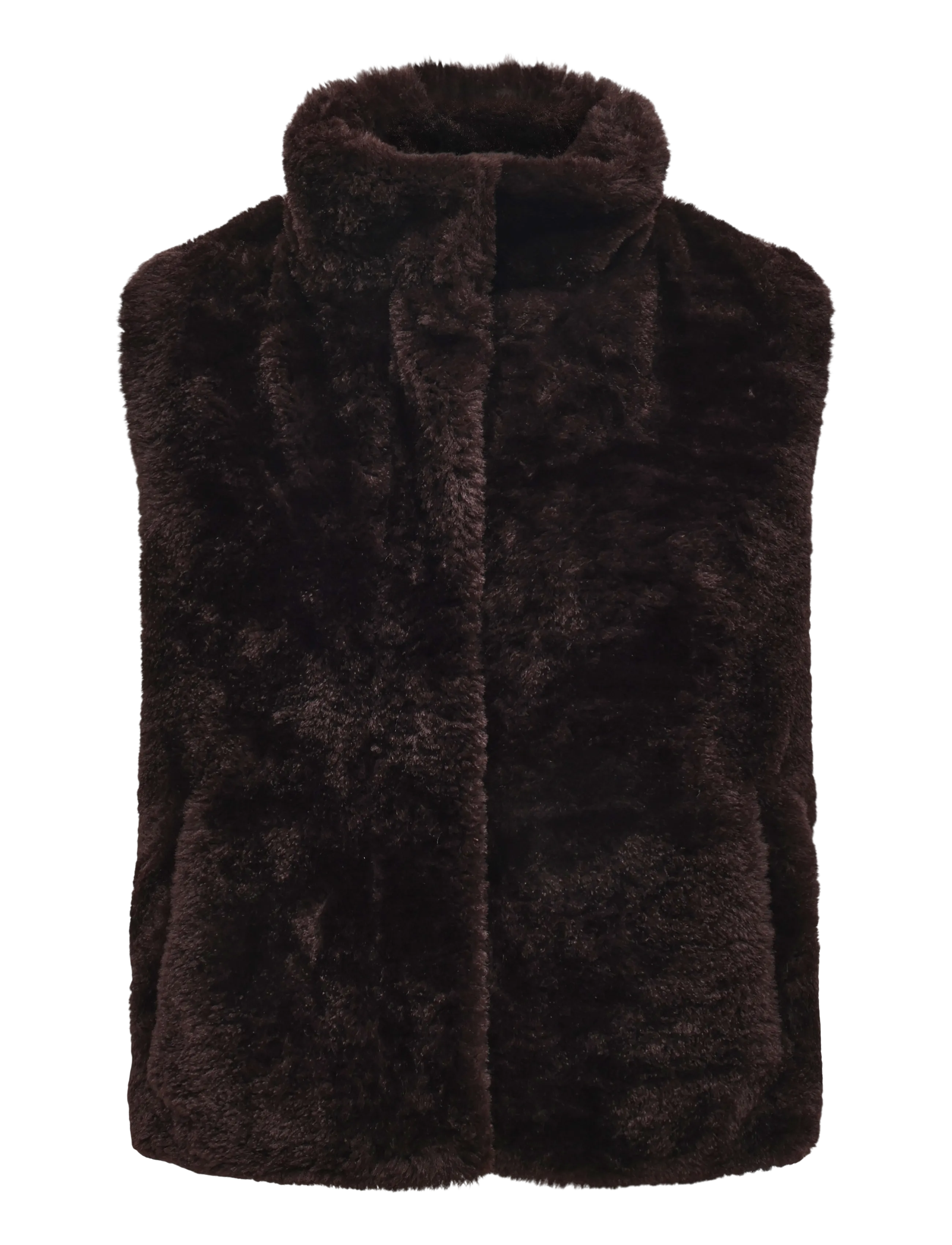 Claire Woman CWOlivija - Fleece- und Teddy-Westen - CHOCOLATE / brown