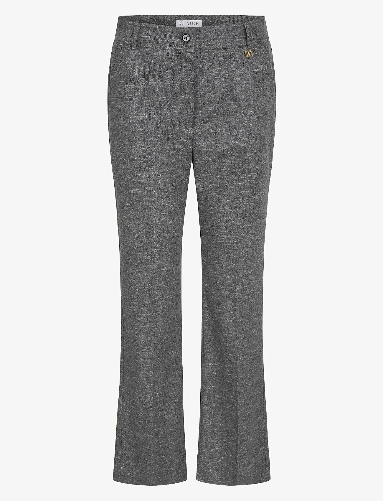 Claire Woman - CWThira - Trousers - dalykinio stiliaus kelnės - grey blend - 0