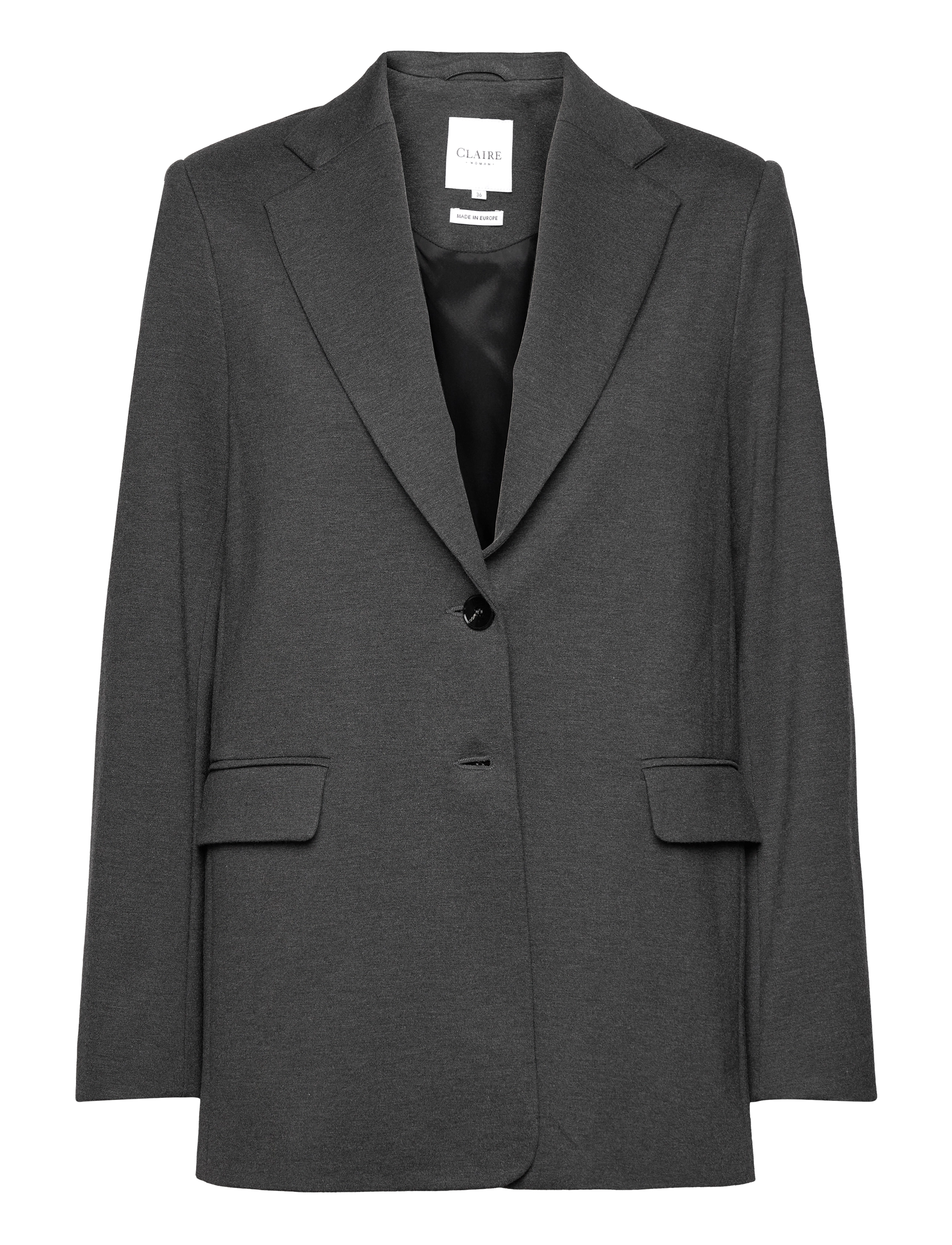 Claire Woman Cwelda - Blazer, 38, Grey, Blazere > Enkeltradede Blazere, Dame