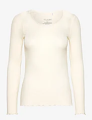 Claire Woman - CWAmber T-shirt - topi ar garām piedurknēm - ivory - 0