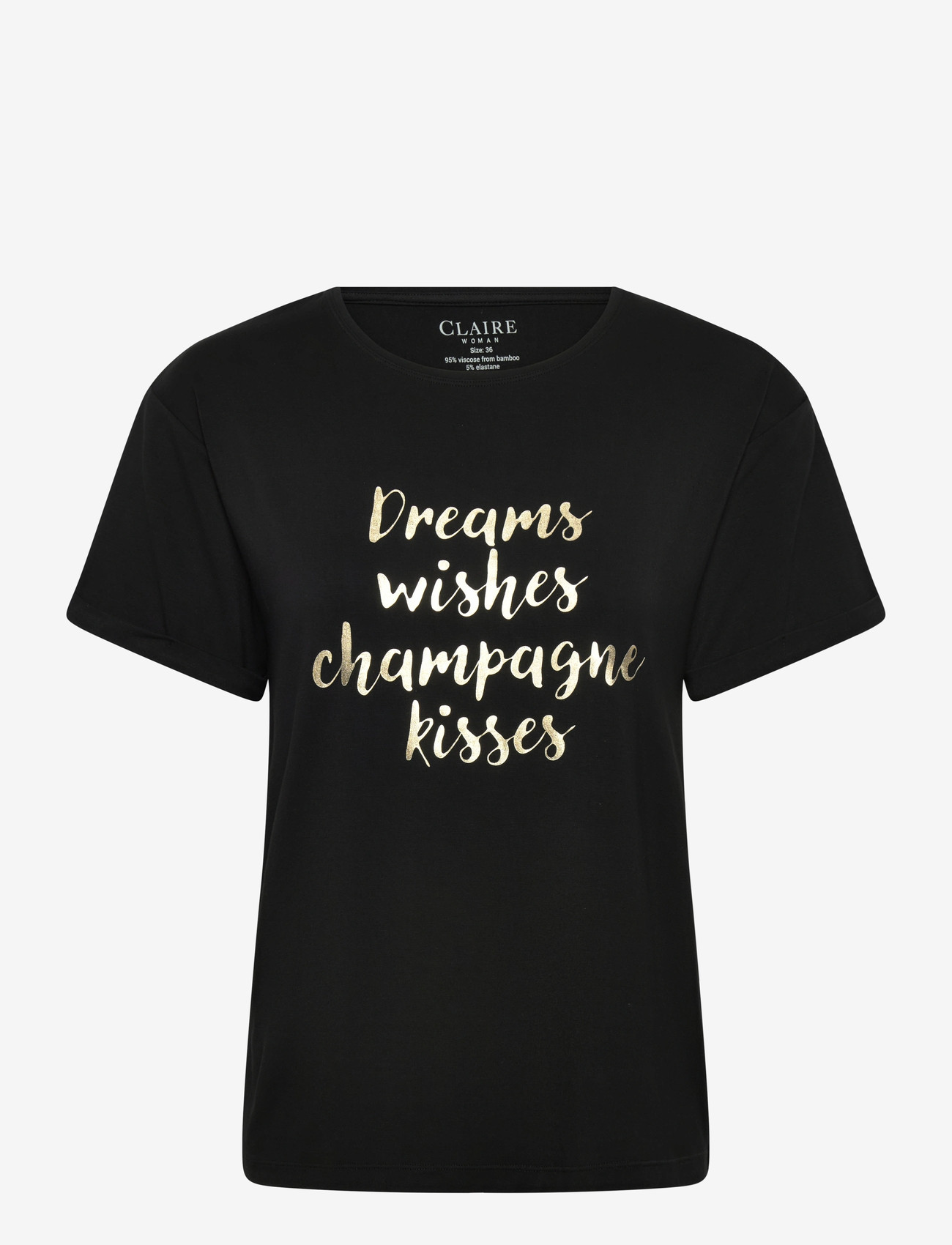 Claire Woman - Cwaoife - t-shirts - black - 0