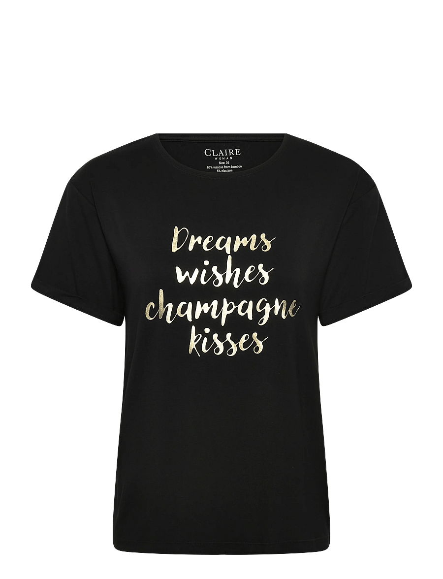 Claire Woman - Cwaoife - t-shirts - black - 0