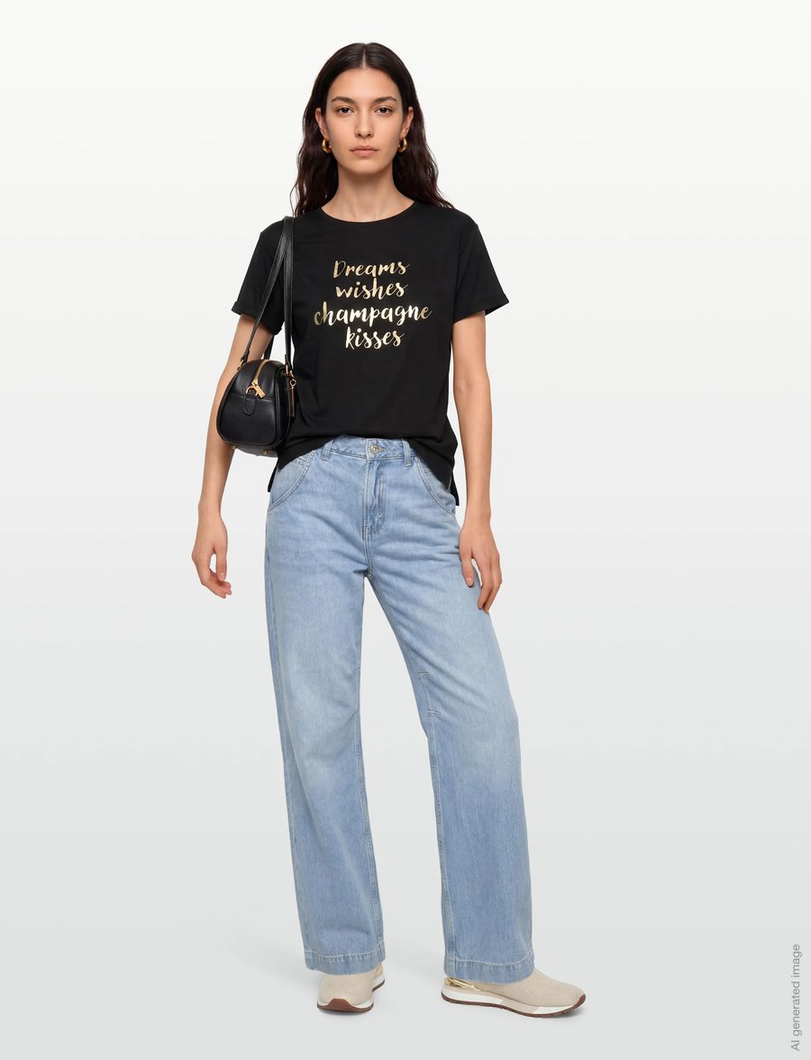 Claire Woman - Cwaoife - t-shirts - black - 0