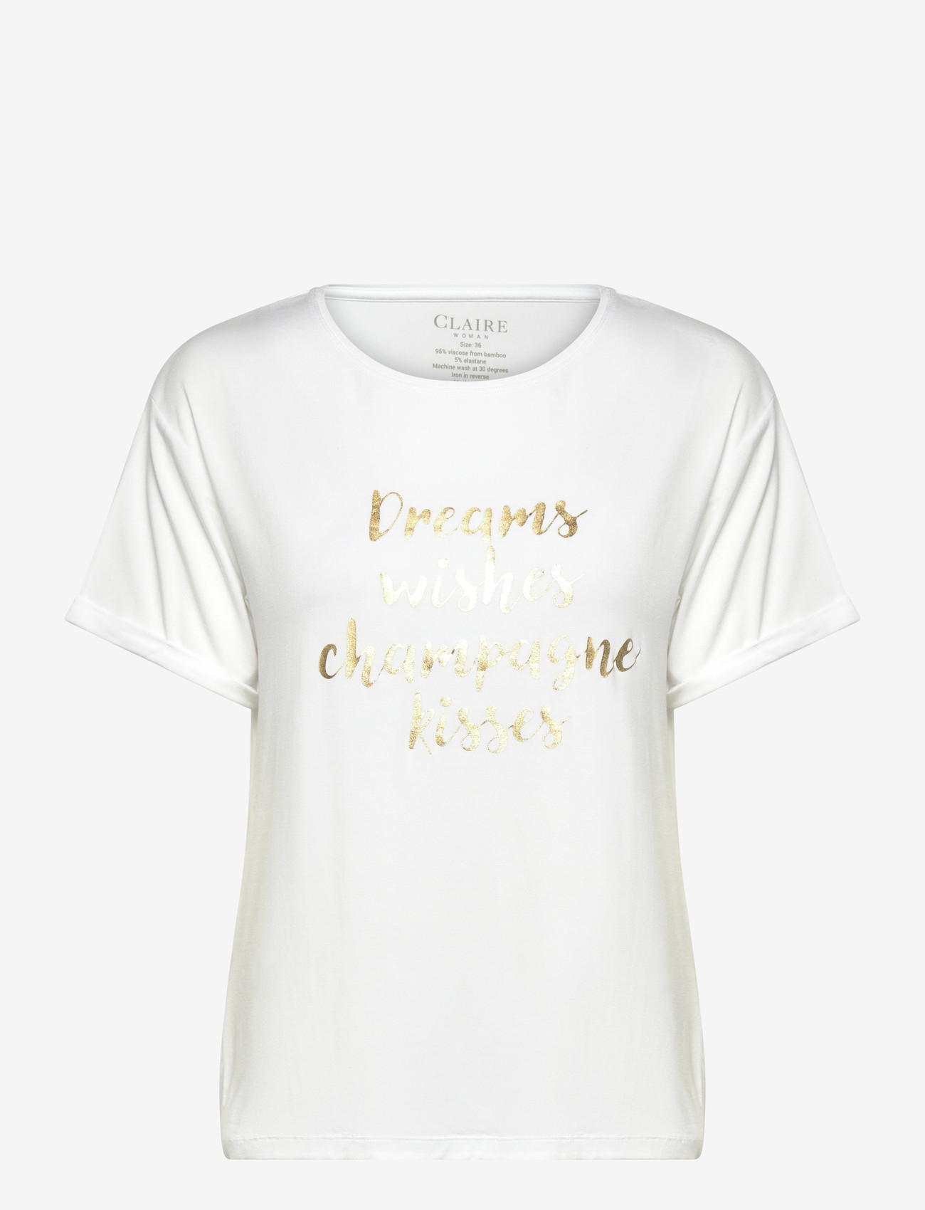 Claire Woman - Cwaoife - t-shirts - white - 0