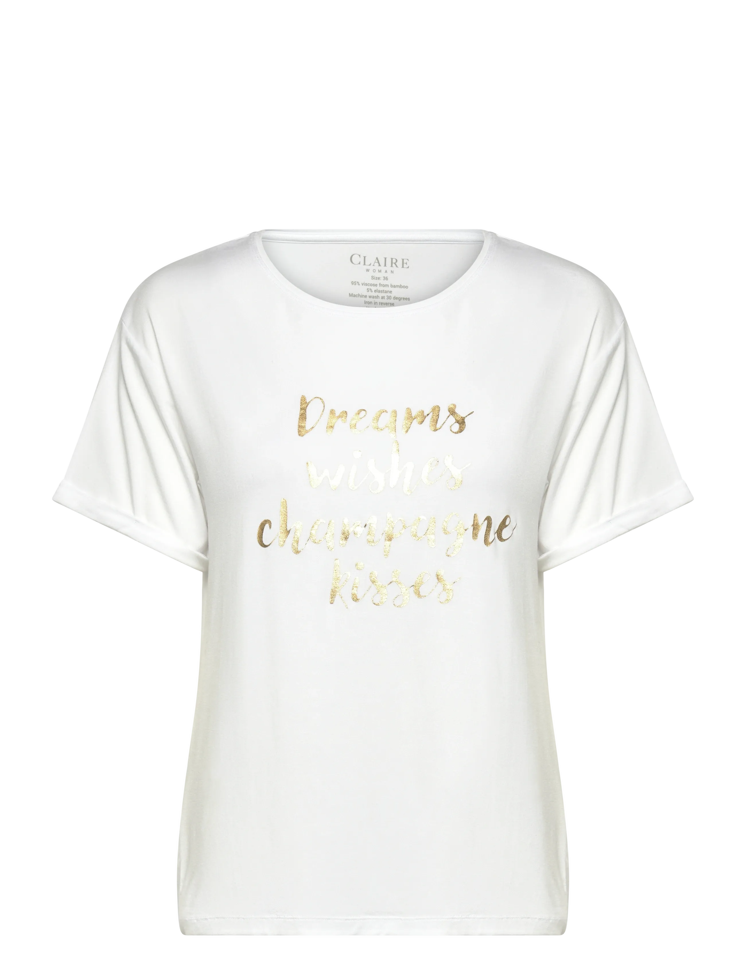 Claire Woman - Cwaoife - t-shirts - white - 0