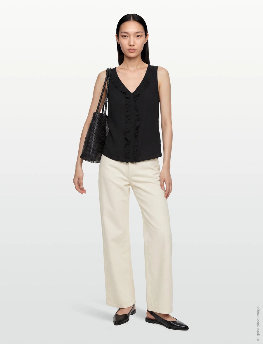 Claire Woman - Cwsabilla - Ärmlösa blusar - black - 0