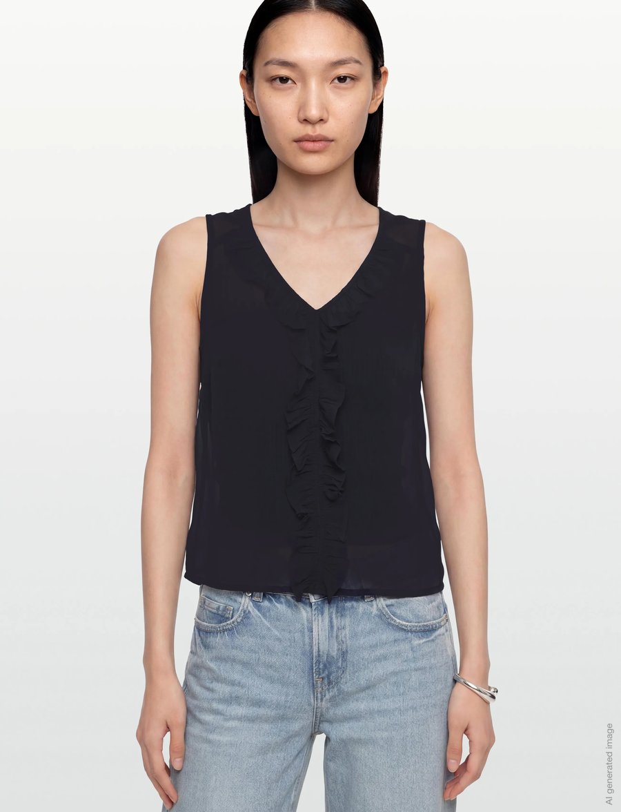 Claire Woman - Cwsabilla - Ärmlösa blusar - dark navy - 3