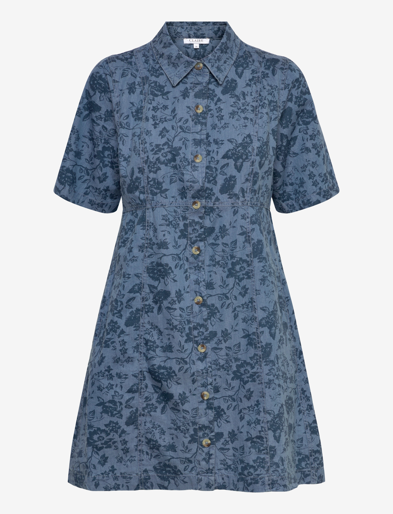 Claire Woman - Cwdaisymariia - skjortekjoler - medium blue denim - 0